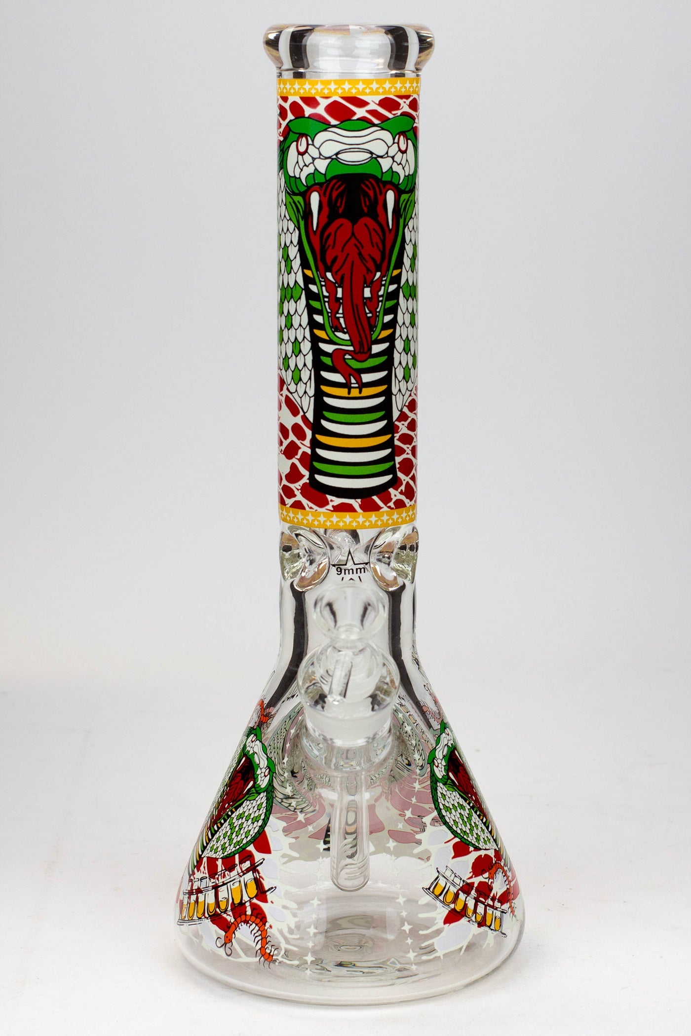 14" King Cobra Glow in the dark 9 mm glass bong