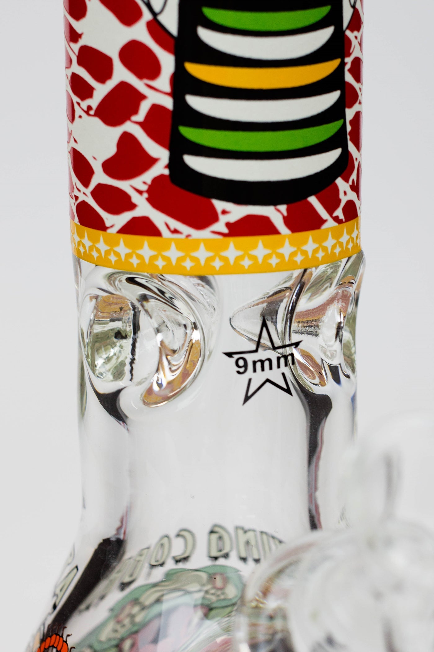14" King Cobra Glow in the dark 9 mm glass bong