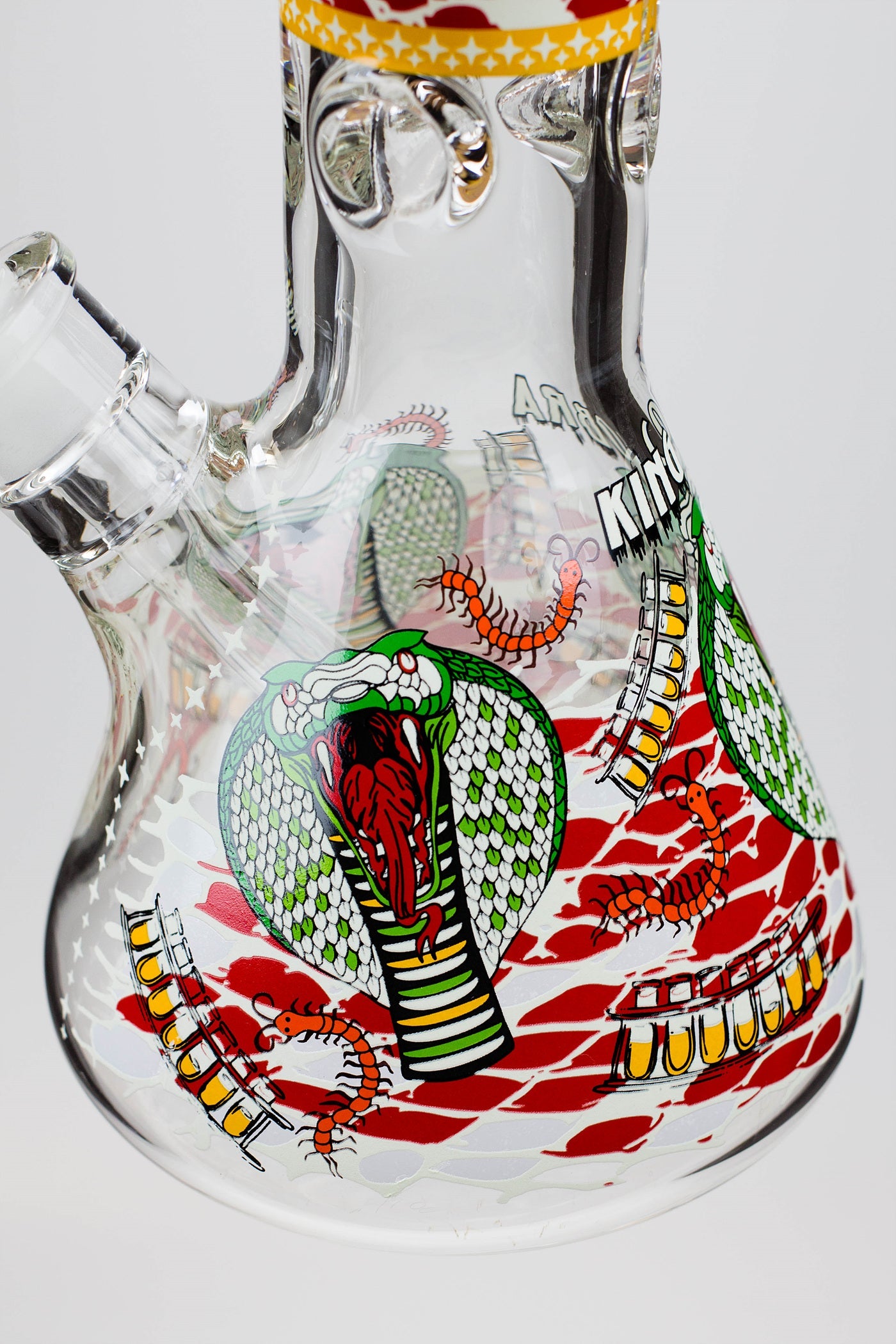 14" King Cobra Glow in the dark 9 mm glass bong