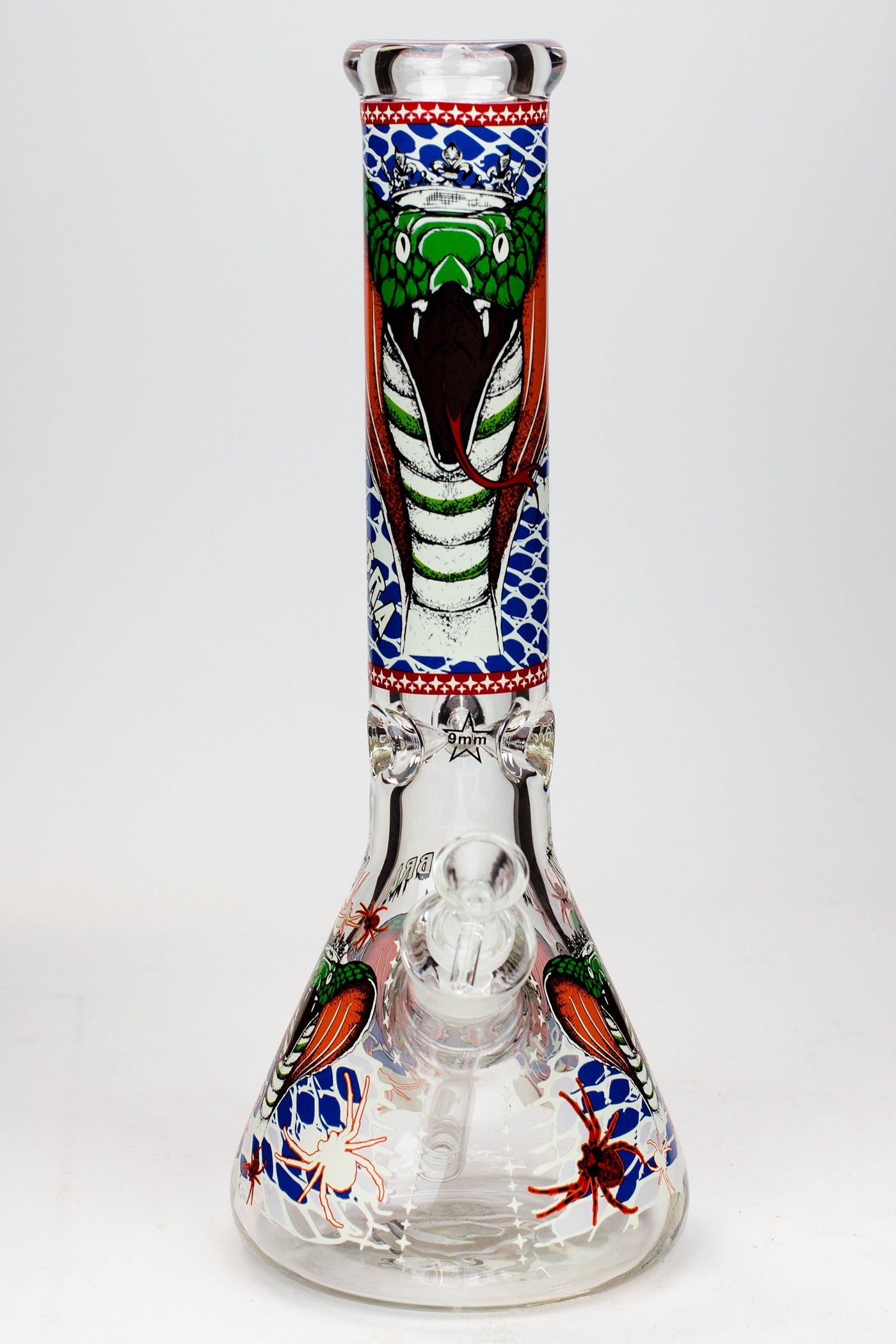 14" King Cobra Glow in the dark 9 mm glass bong