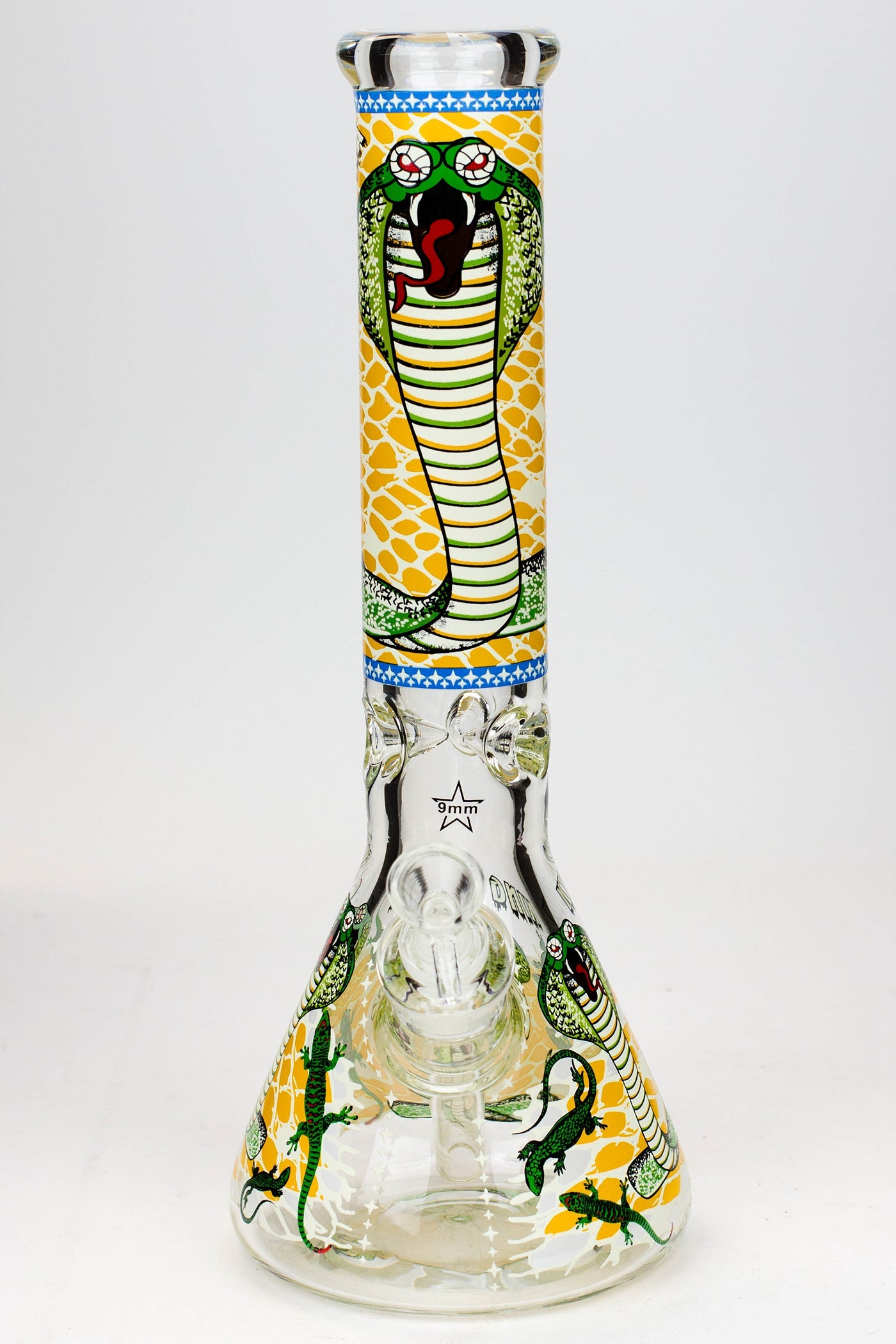 14" King Cobra Glow in the dark 9 mm glass bong