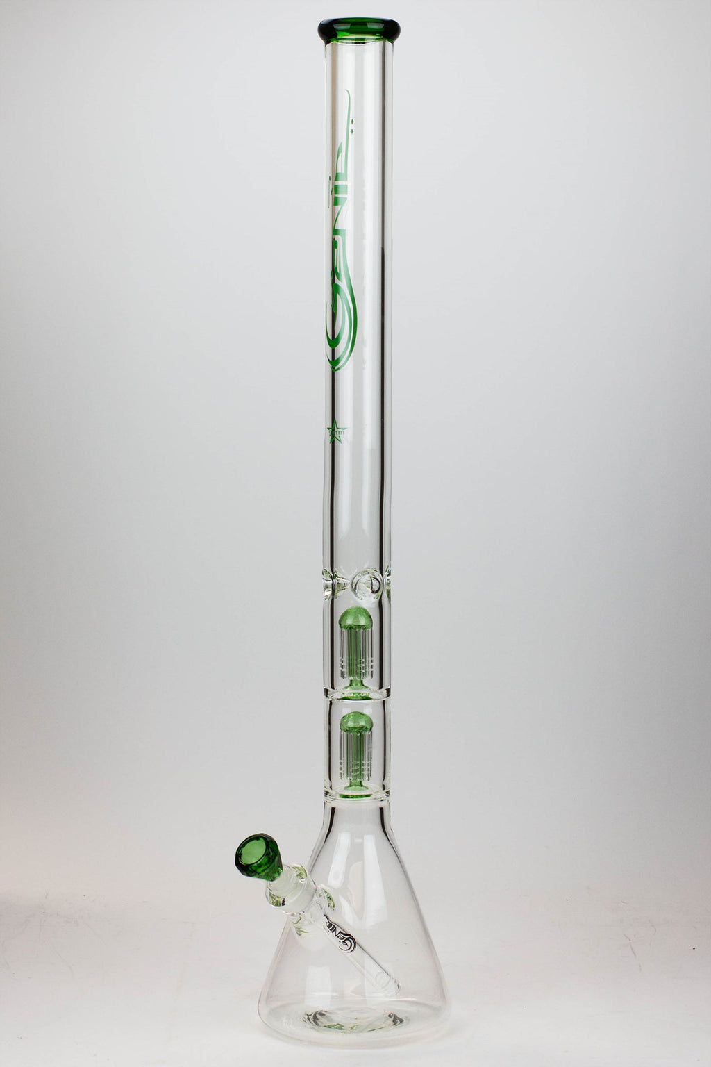 30" Genie 9 mm Dual tree arms beaker glass water bong