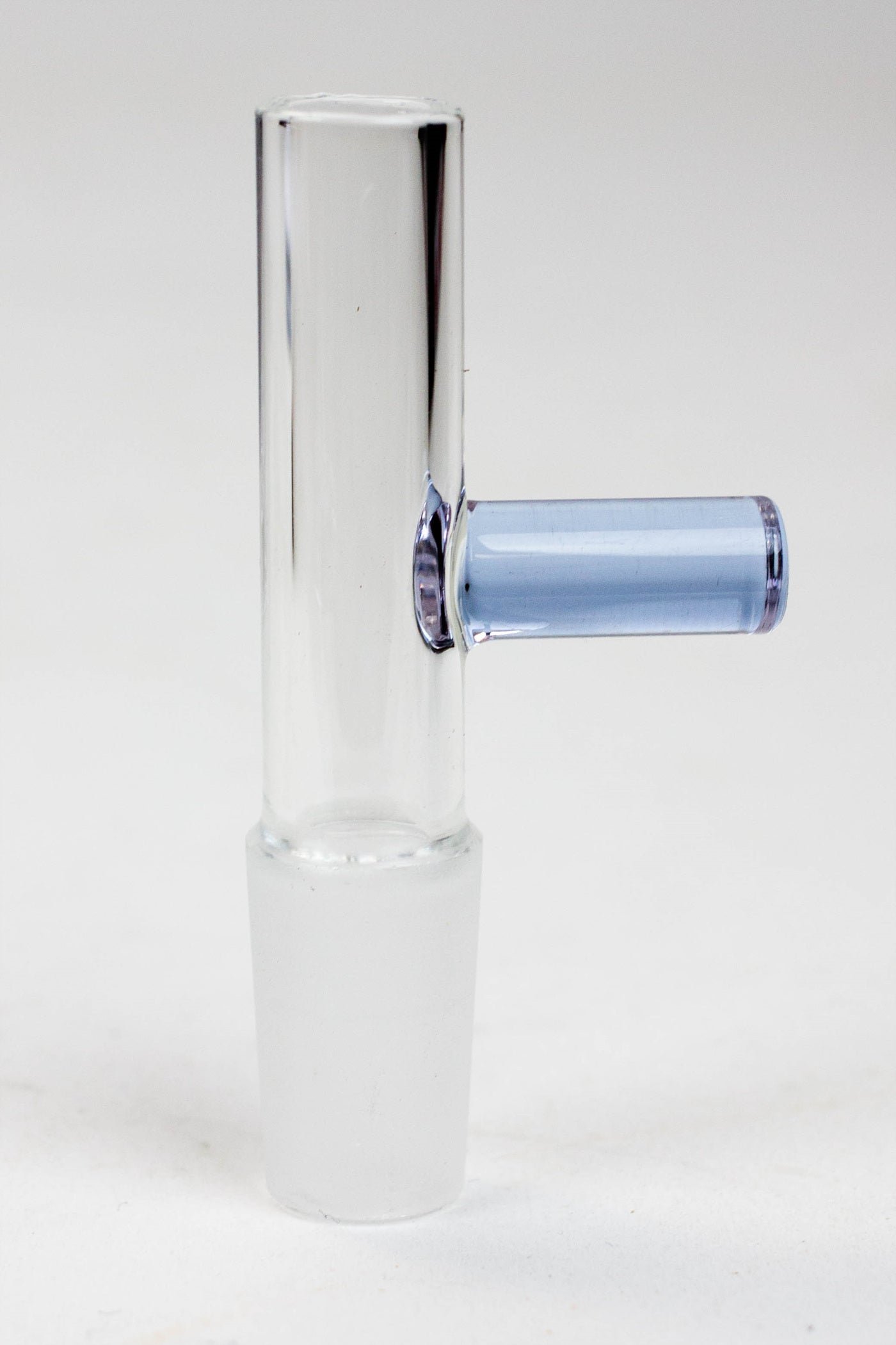 Glass popper bowl with color handle