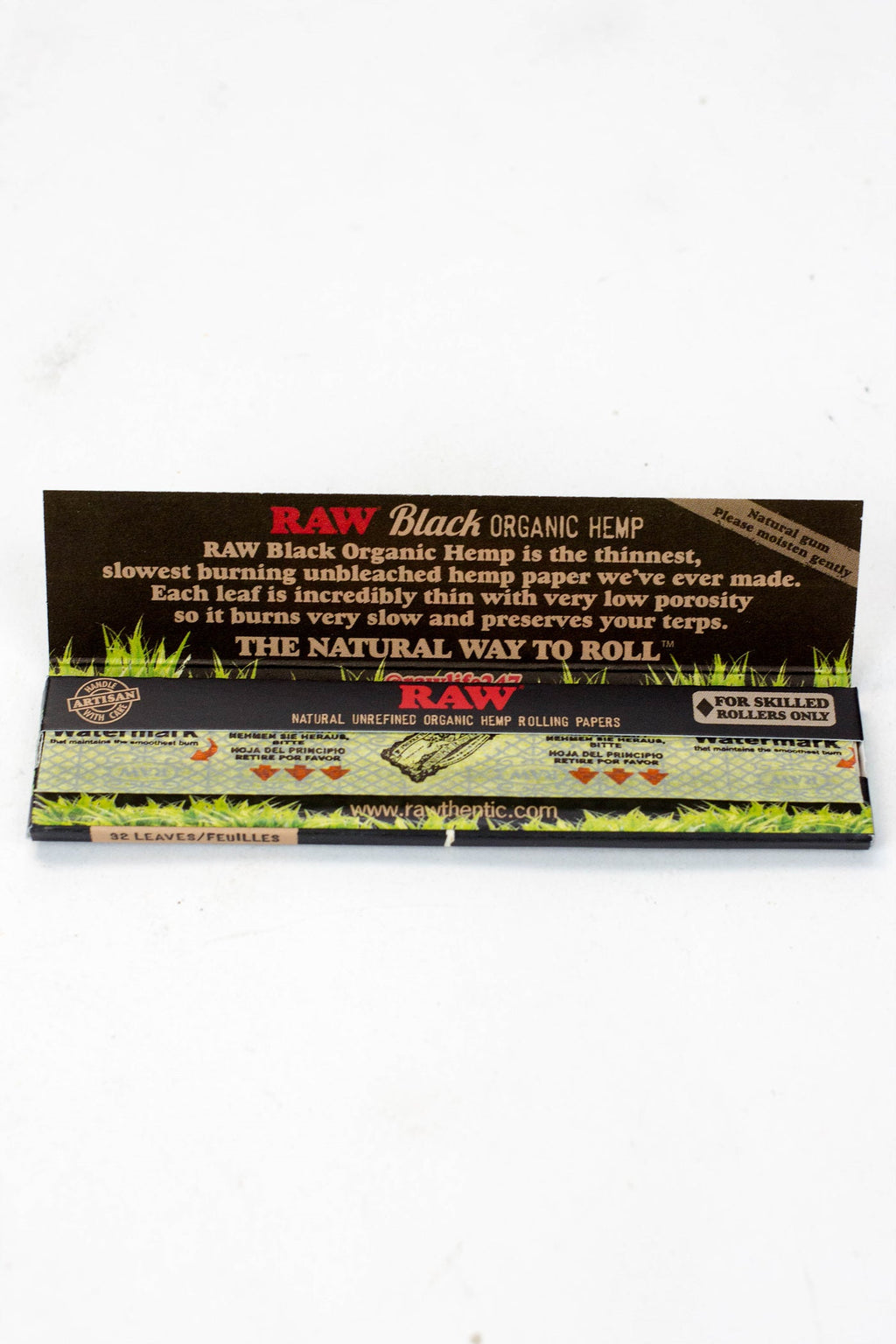 RAW Black Organic Hemp Rolling Paper