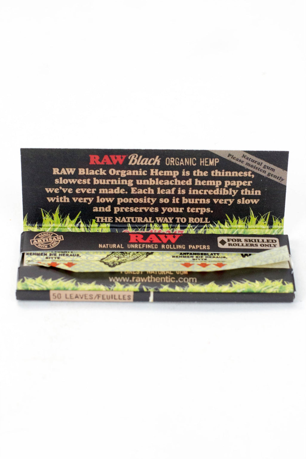RAW Black Organic Hemp Rolling Paper