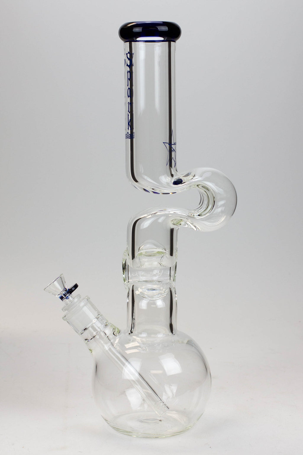 16" Spark 7mm Zig-zag glass bong