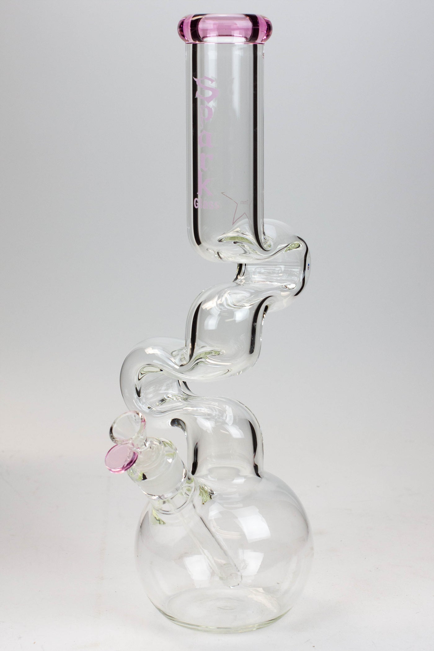 16" Spark 7mm Zig-zag glass bong