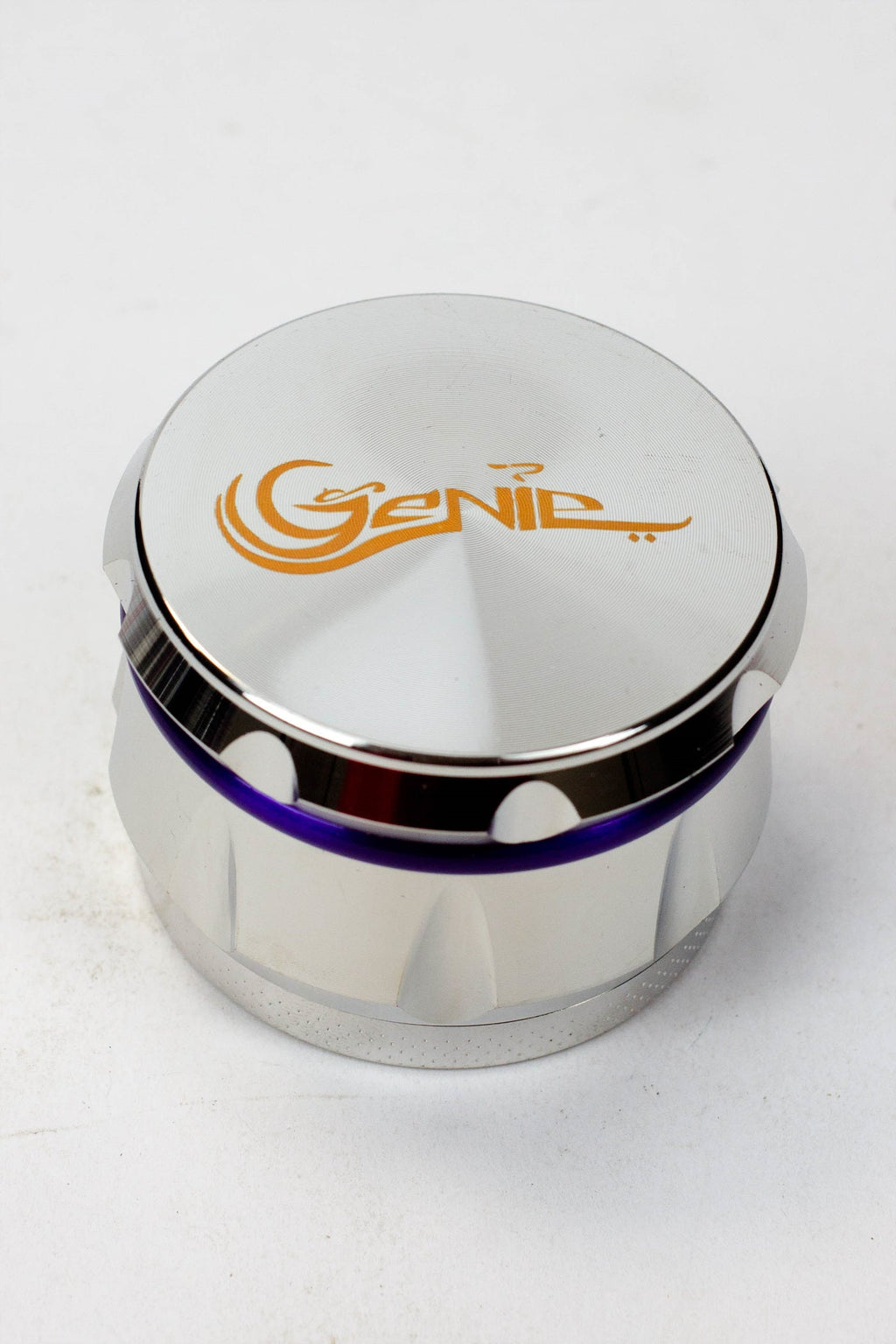 Genie 4 parts silver herb grinder Box of 6