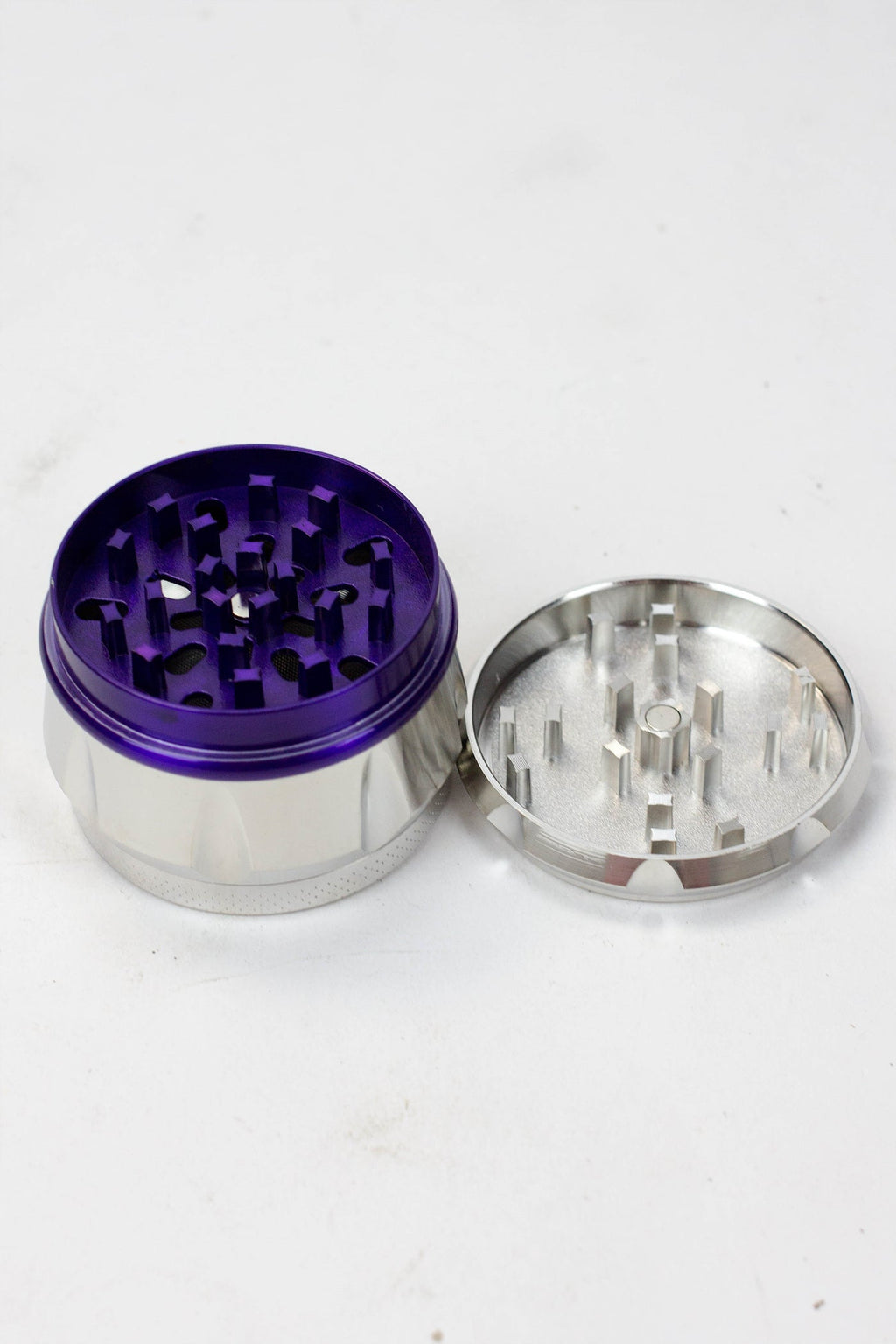 Genie 4 parts silver herb grinder Box of 6