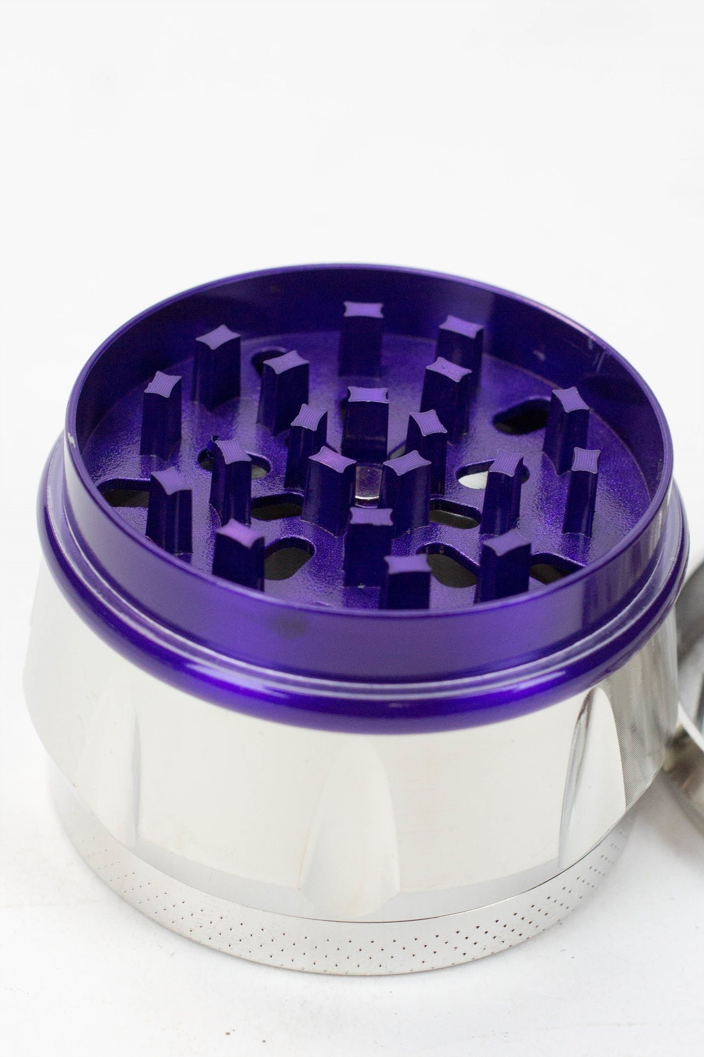 Genie 4 parts silver herb grinder Box of 6