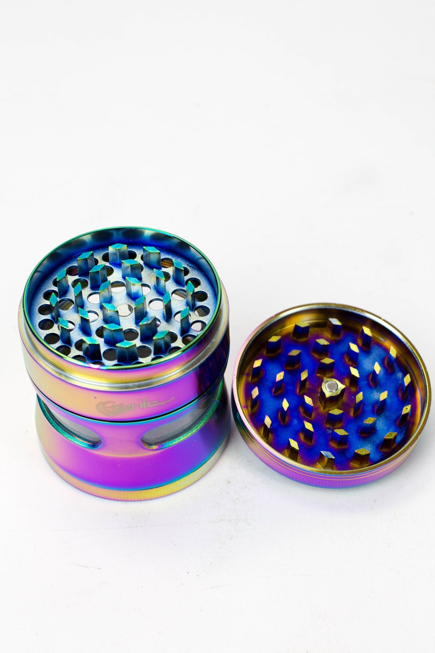 Genie Elephant 4 parts metal grinder with side window