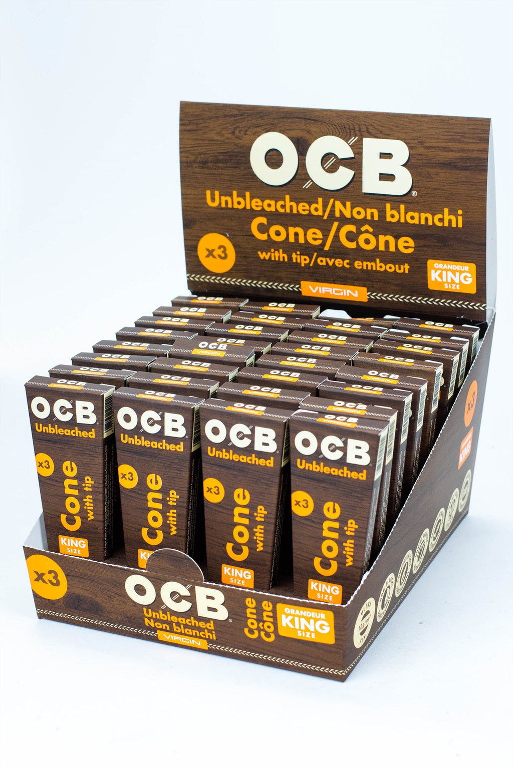 OCB Pre-rolled Cone - Virgin Unbleached Rolling Paper - King size