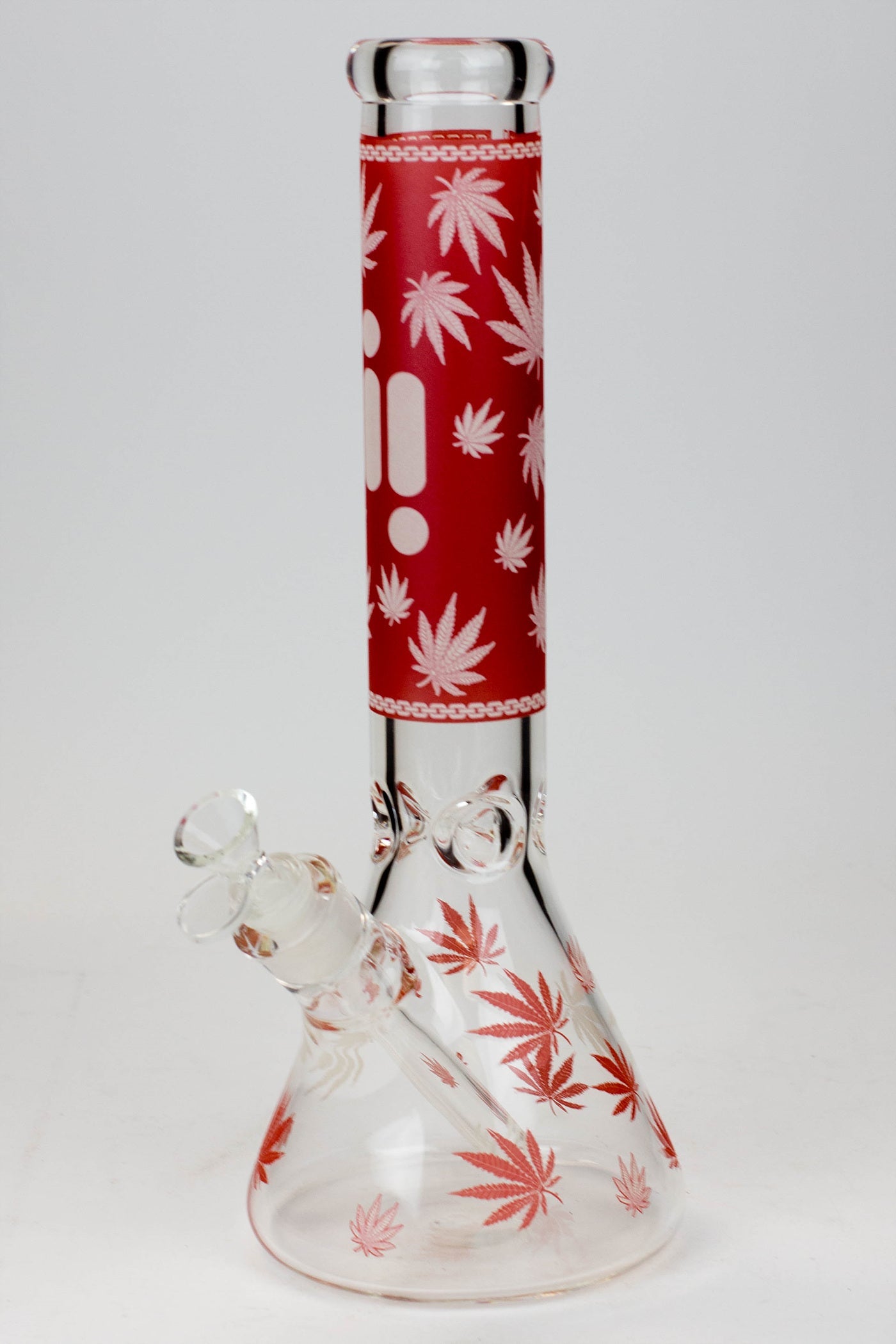 14" Infyniti Leaf Glow in the dark 7 mm glass bong ( GP1654 )