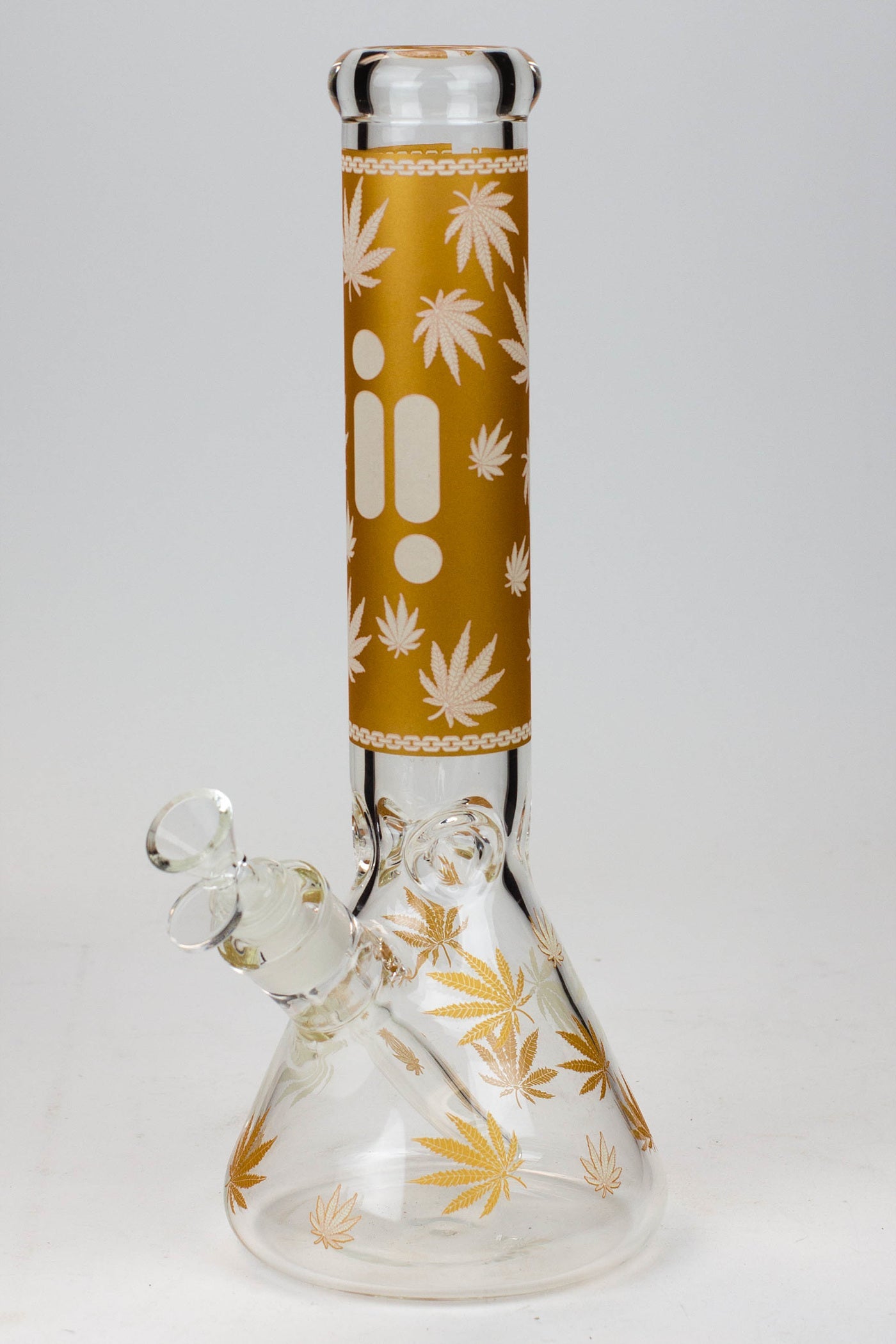 14" Infyniti Leaf Glow in the dark 7 mm glass bong ( GP1654 )