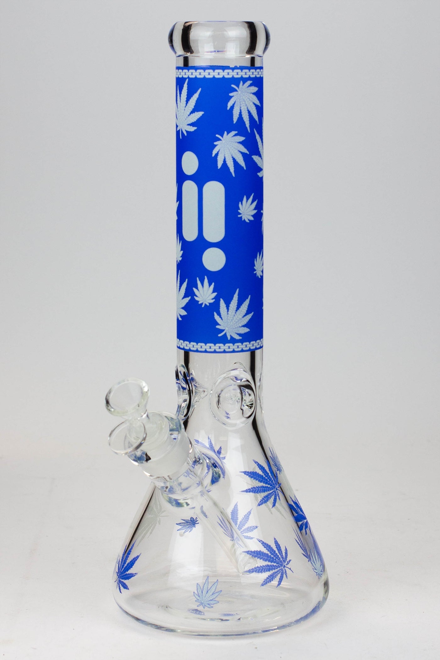14" Infyniti Leaf Glow in the dark 7 mm glass bong ( GP1654 )