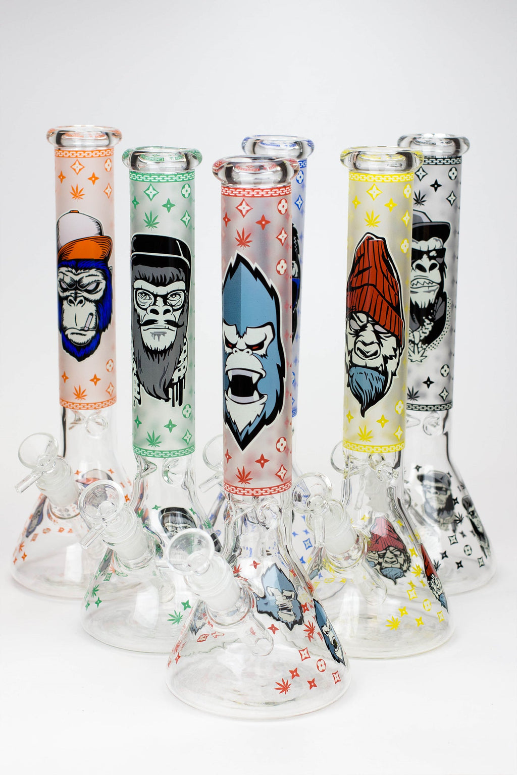 12" Gorilla glass water bong-Glow in the dark ( GBT21001 )