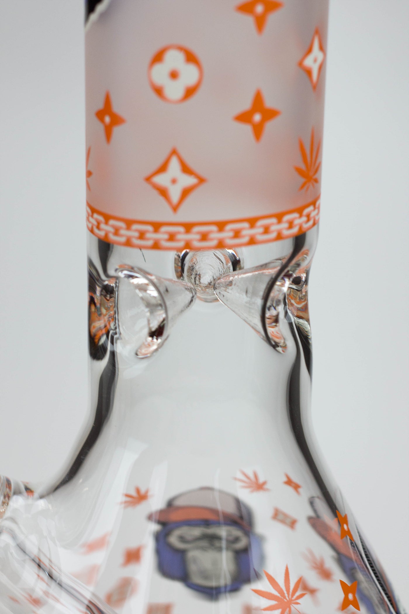 12" Gorilla glass water bong-Glow in the dark ( GBT21001 )