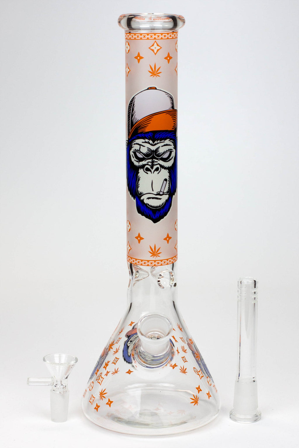 12" Gorilla glass water bong-Glow in the dark ( GBT21001 )
