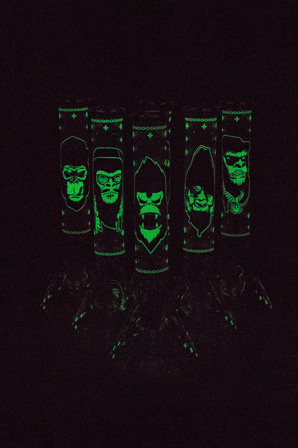 12" Gorilla glass water bong-Glow in the dark ( GBT21001 )