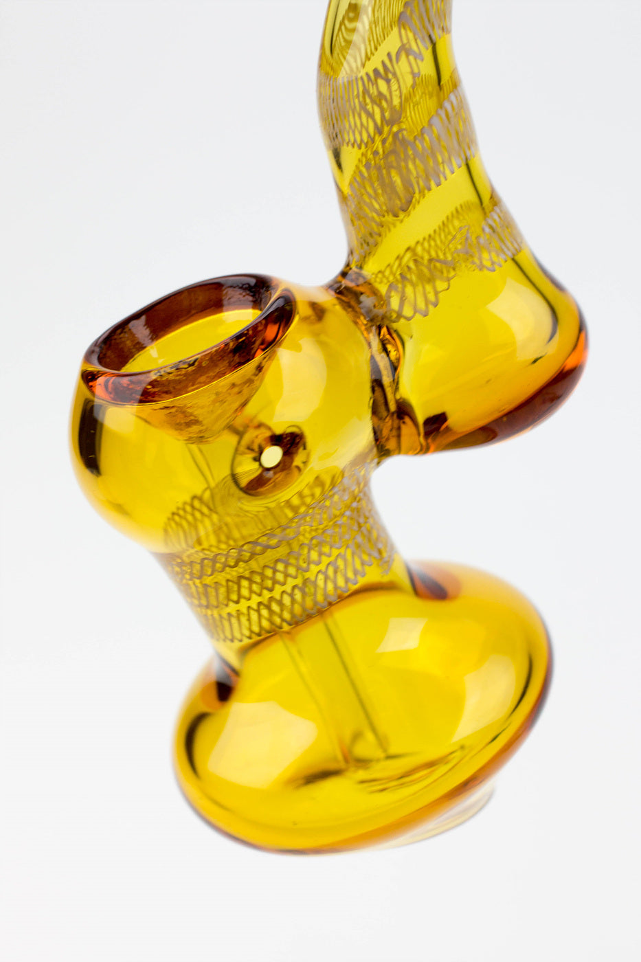 5.5" Single chamber middle stripe bubbler-Assorted