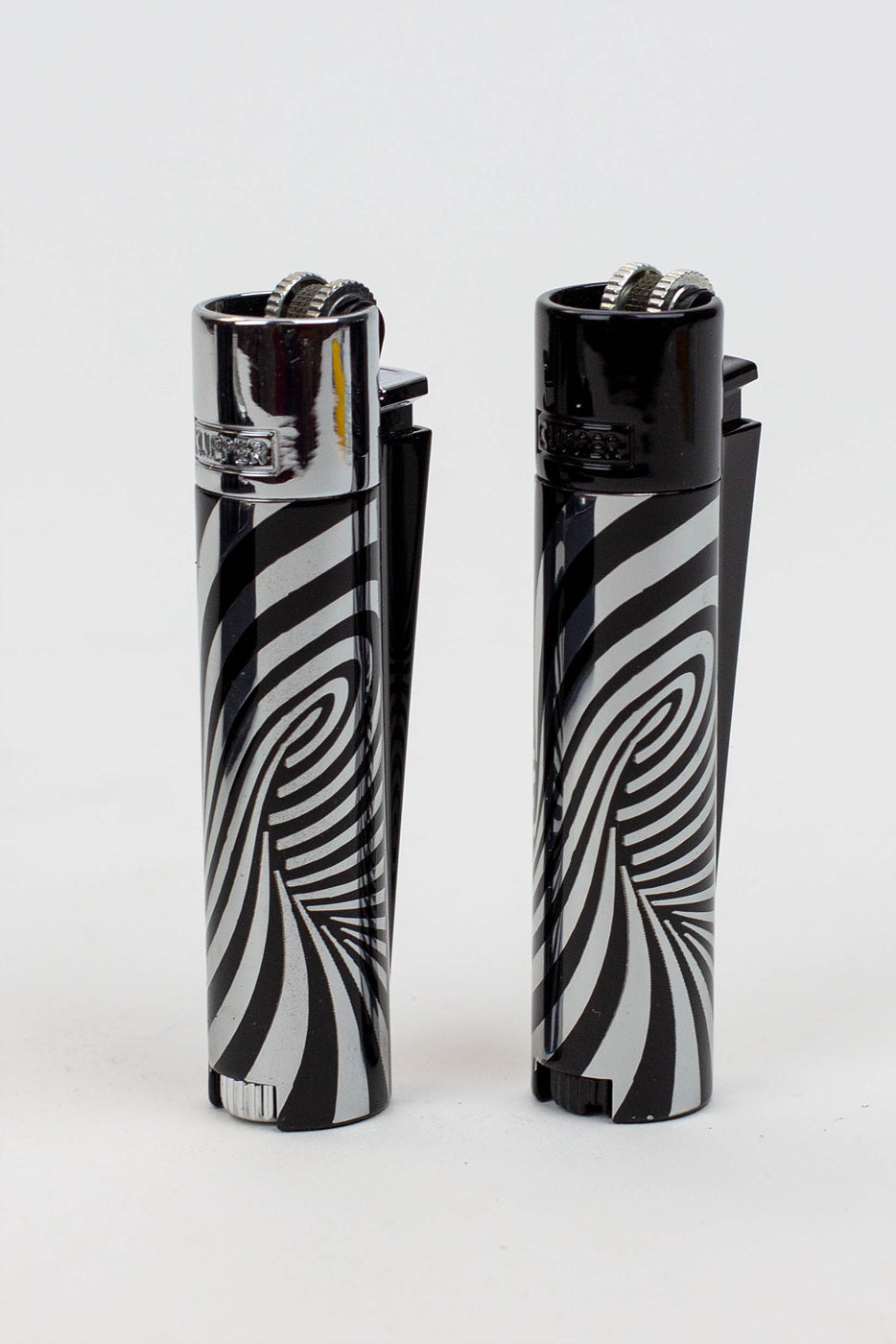 CLIPPER PSYCHEDELIC SILVER METAL LIGHTERS COLLECTION BOX OF 12