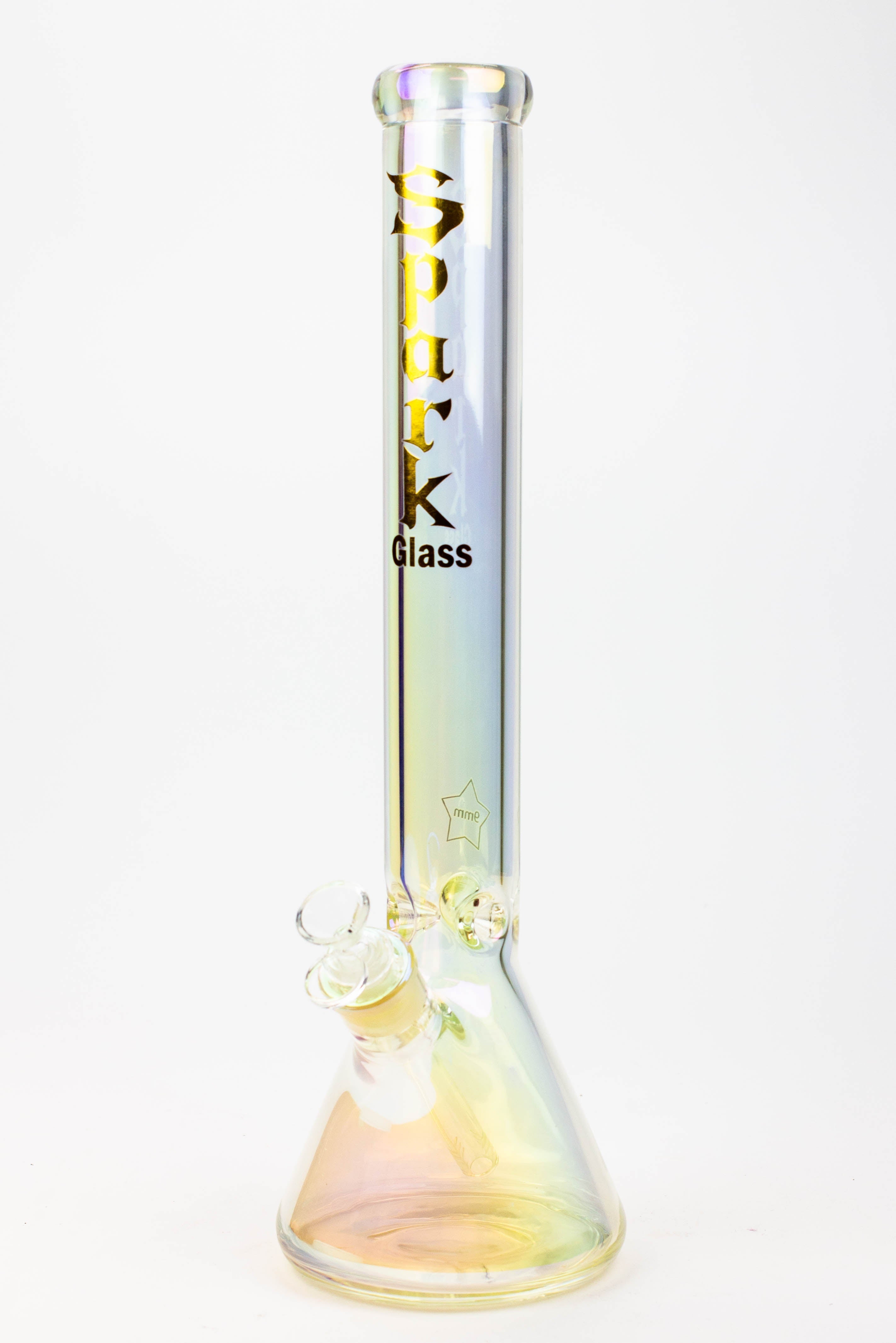 17.5" SPARK / 9 mm / Electroplated glass beaker bong