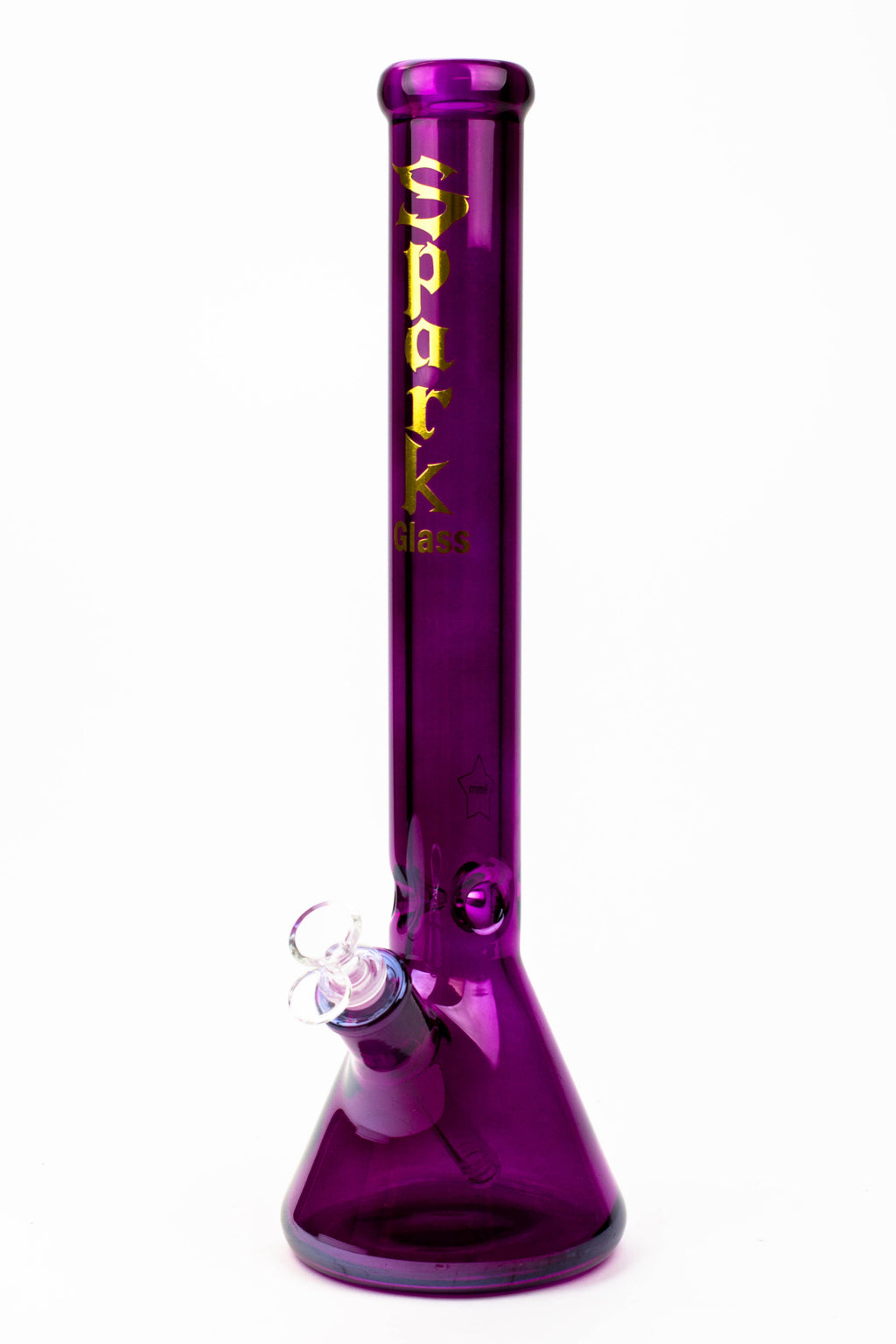17.5" SPARK / 9 mm / Electroplated glass beaker bong