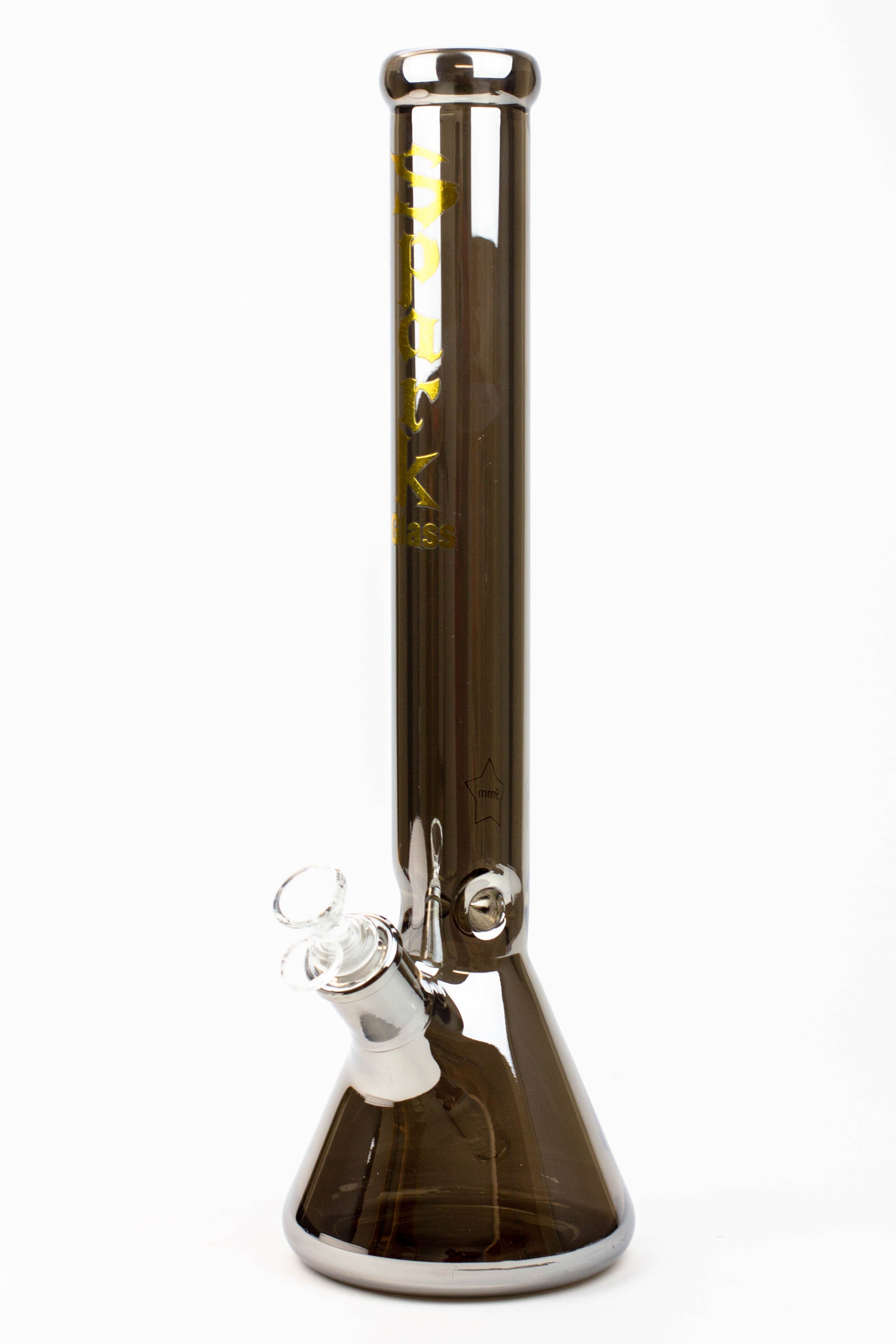17.5" SPARK / 9 mm / Electroplated glass beaker bong