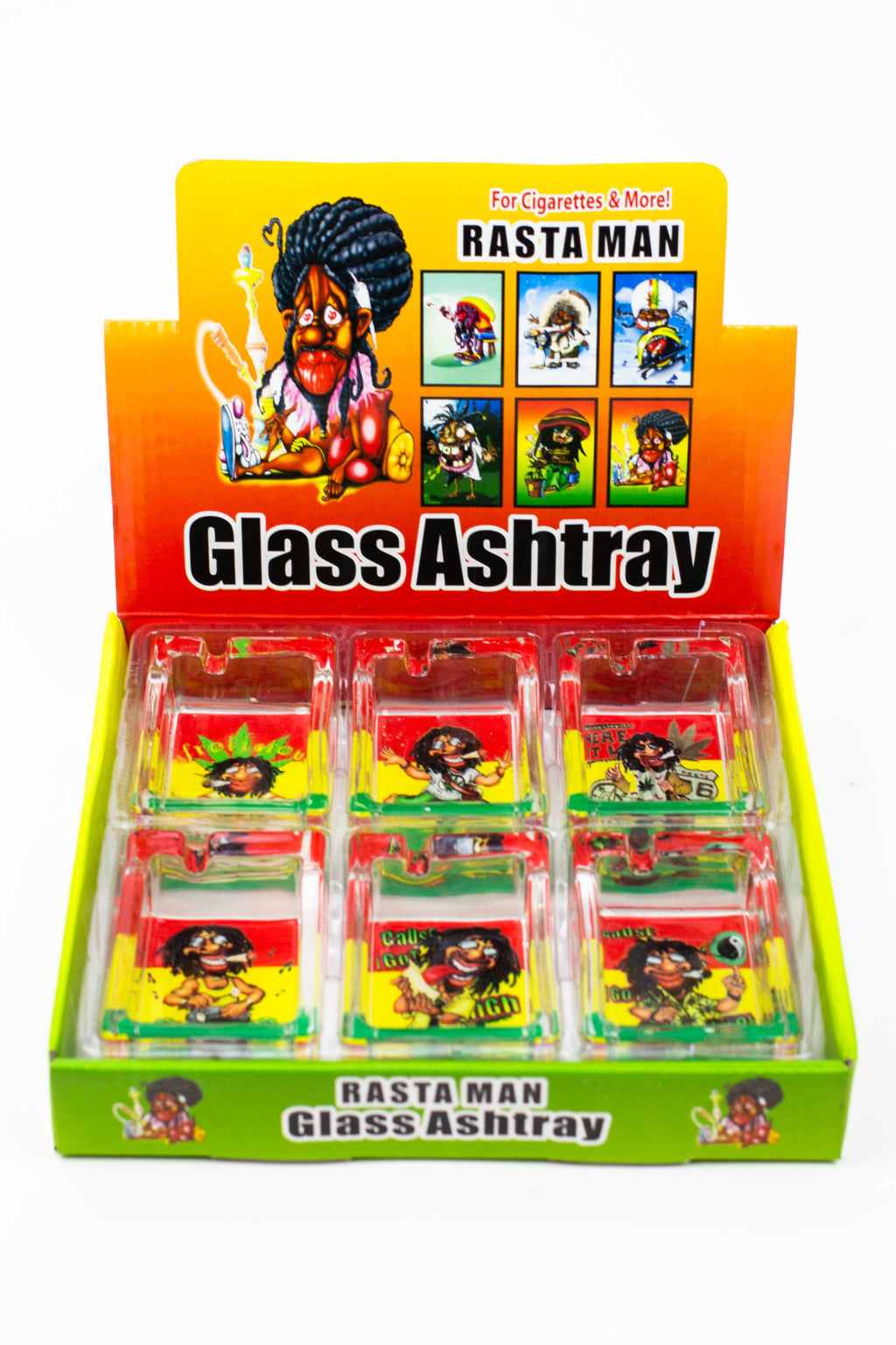 Rectangle glass ashtray Box of 6
