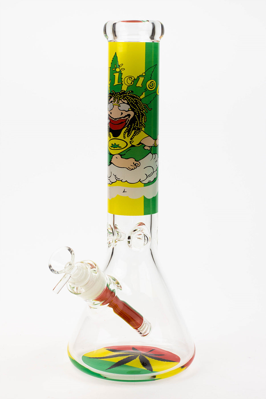 13.5" Rasta Man / 7 mm / classic beaker glass bong