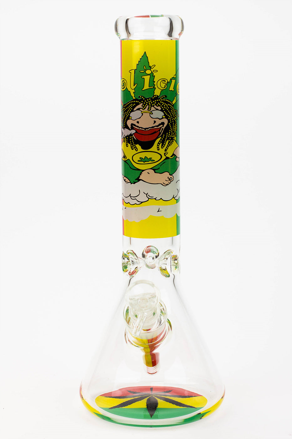 13.5" Rasta Man / 7 mm / classic beaker glass bong