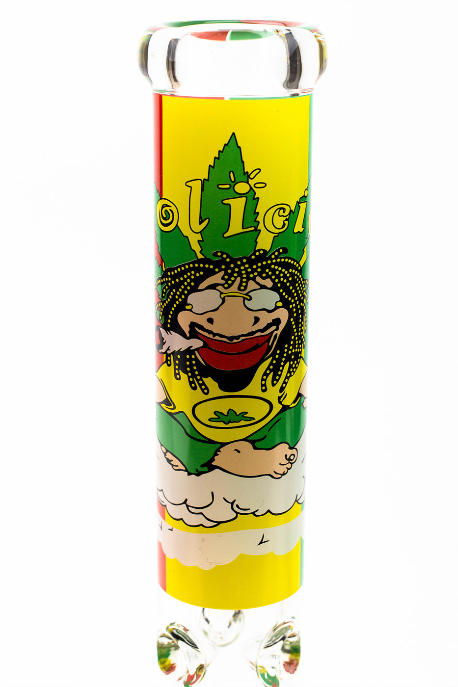 13.5" Rasta Man / 7 mm / classic beaker glass bong