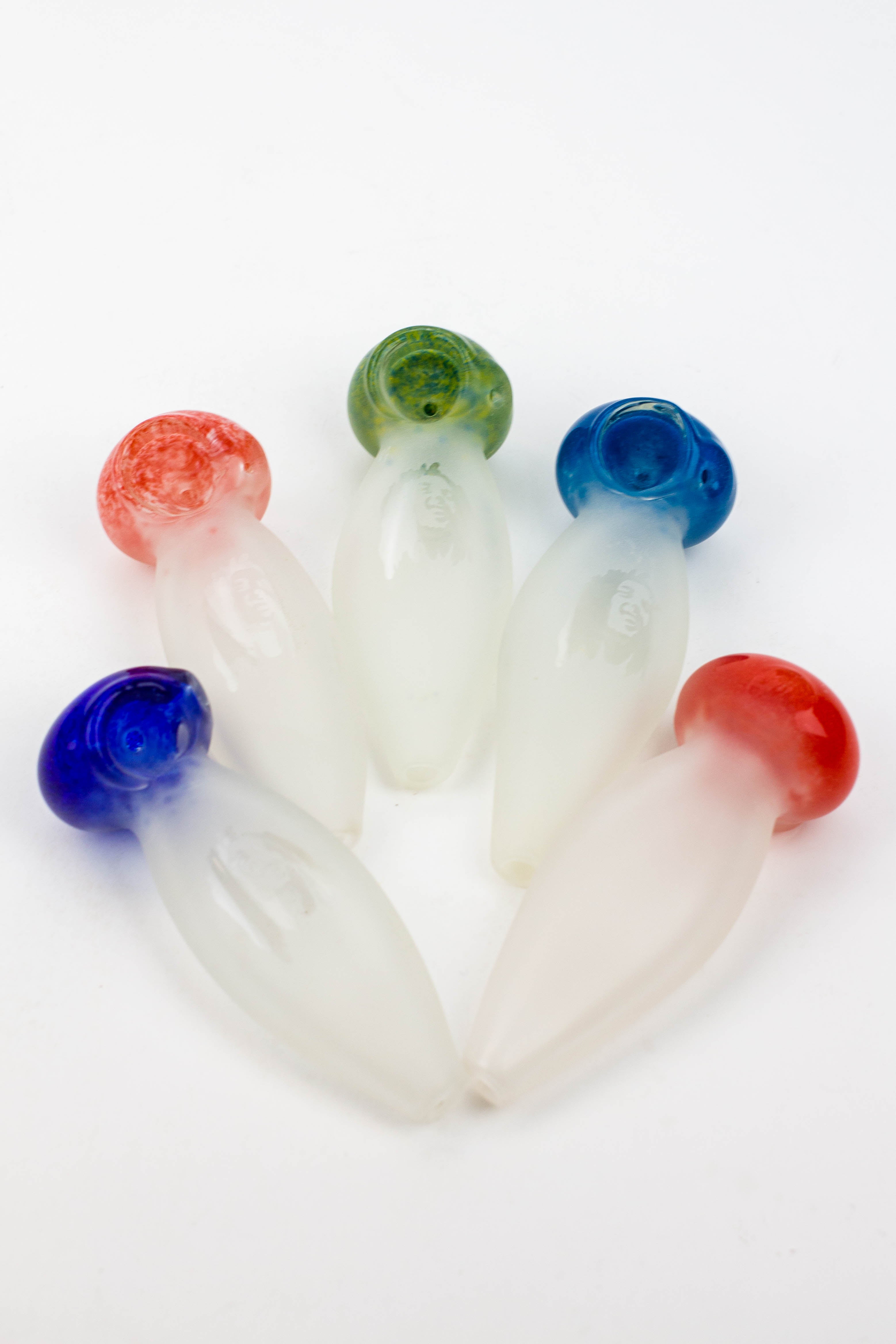 4.5" Frost soft glass hand pipe Pack of 2 - 8698