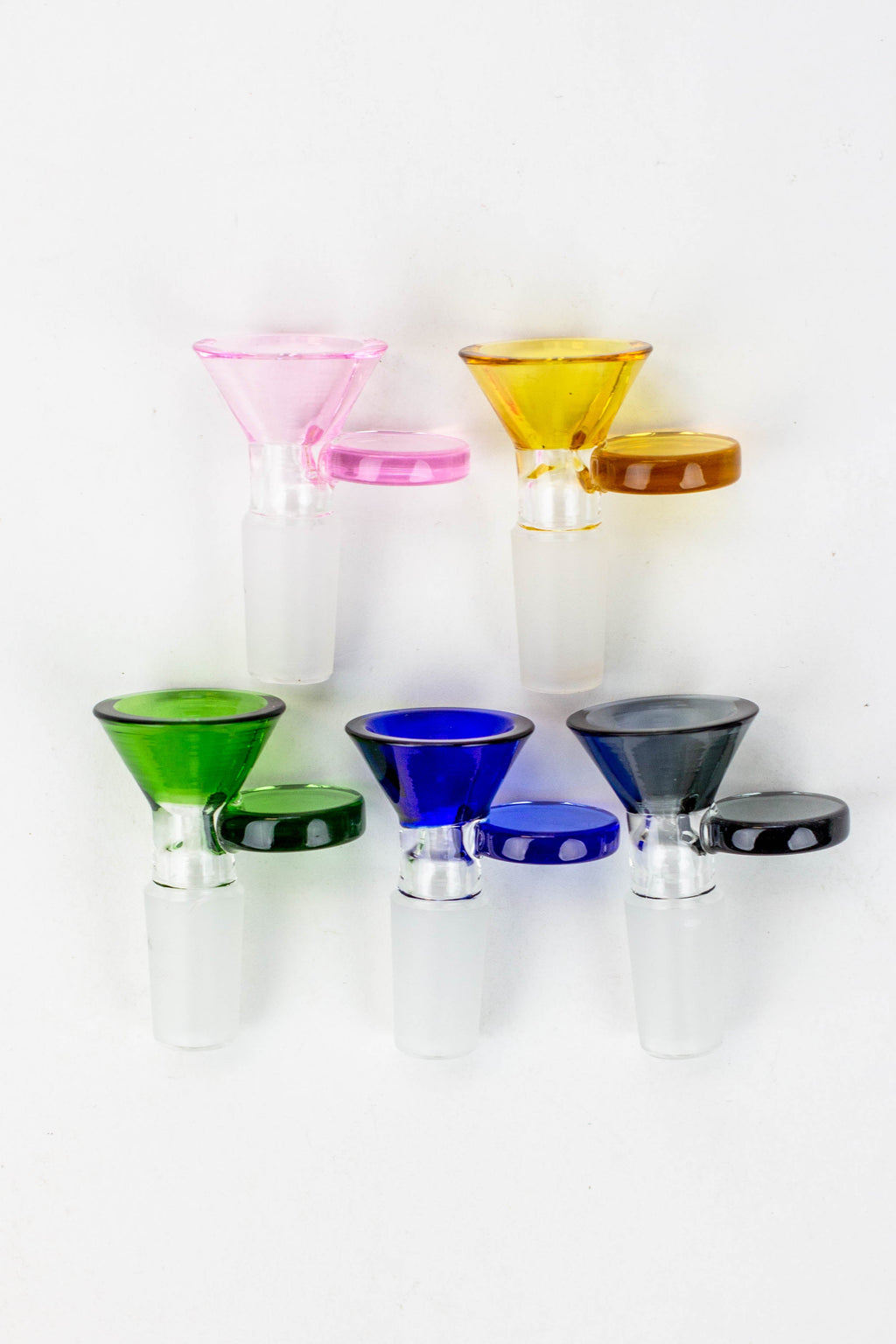 Color Glass bowl with round handle