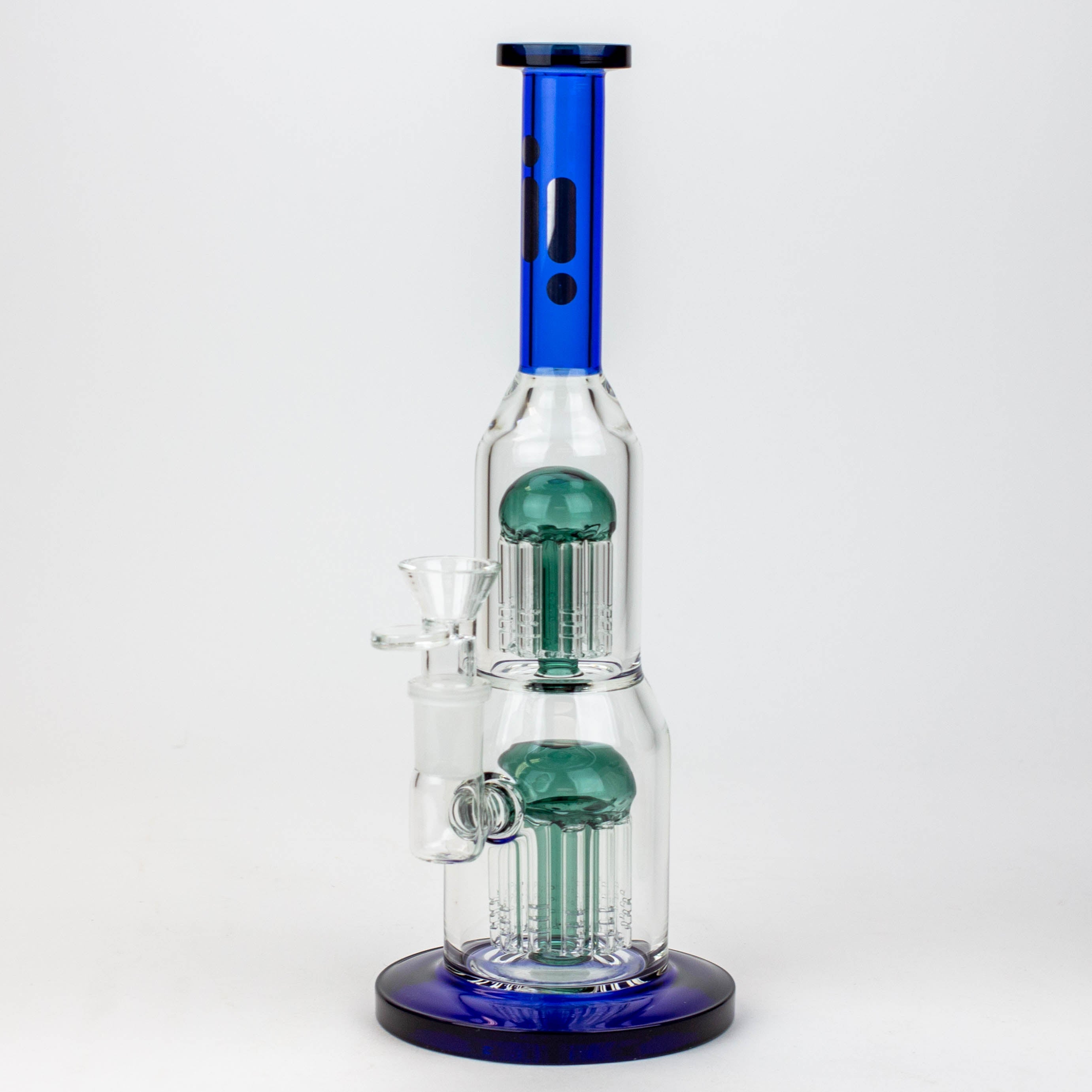 12” Infyniti double percolator glass bubbler