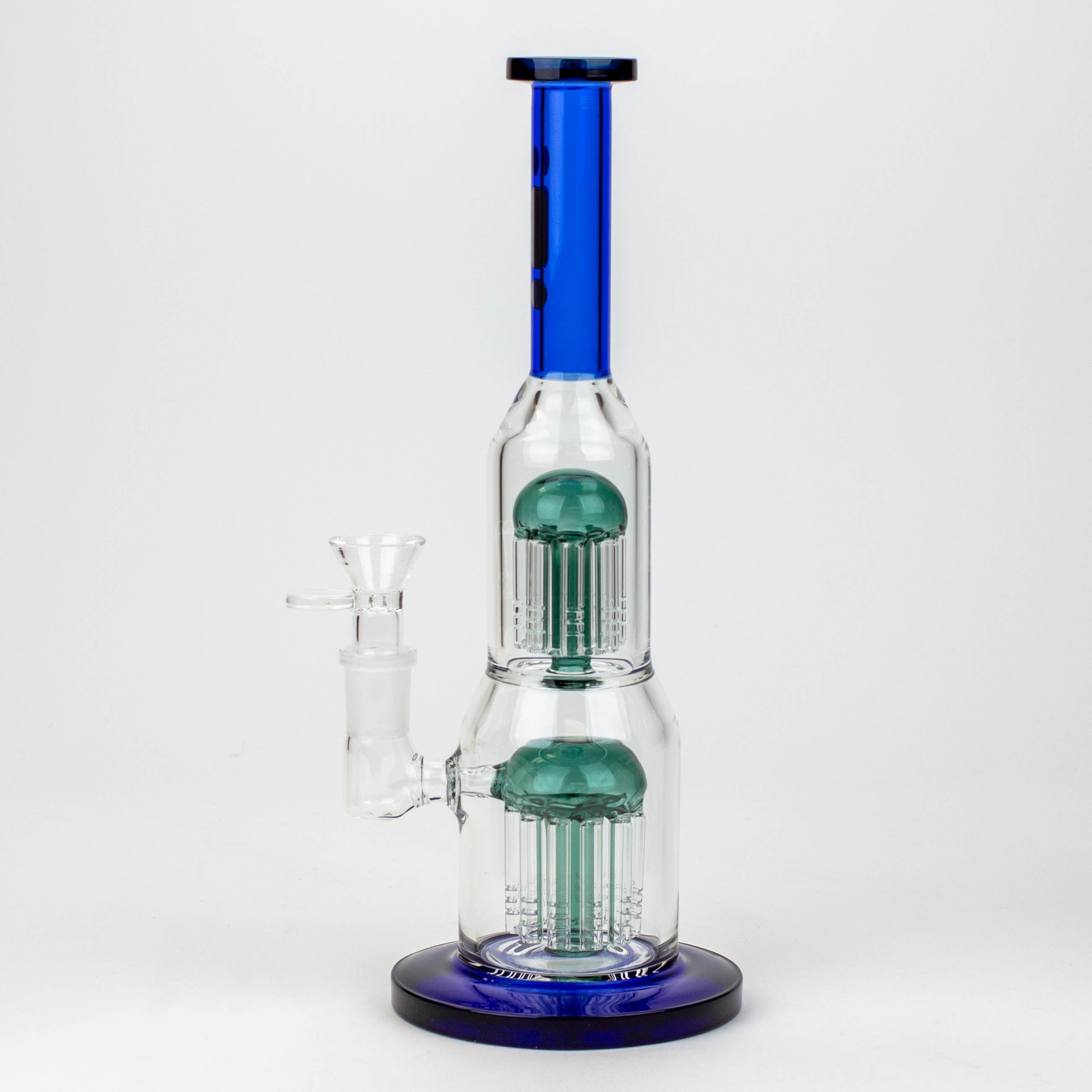 12” Infyniti double percolator glass bubbler
