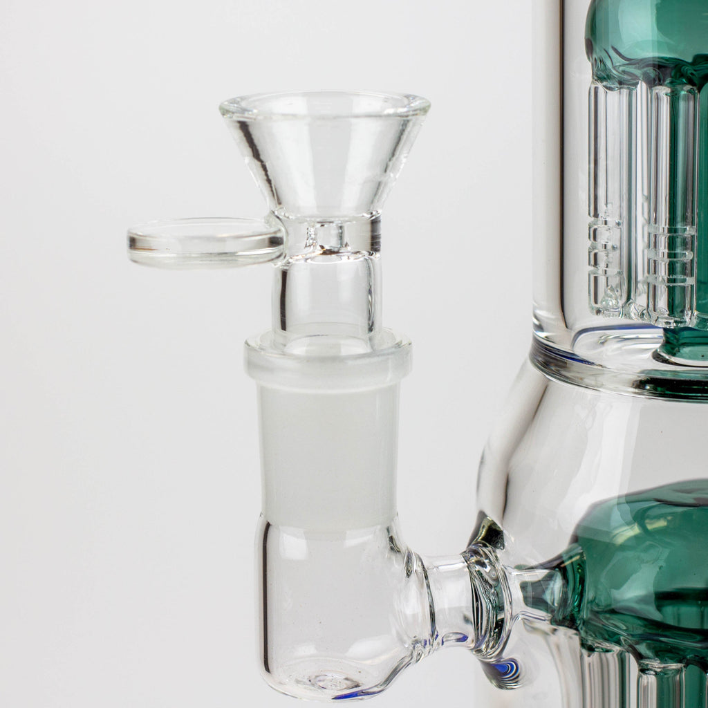12” Infyniti double percolator glass bubbler