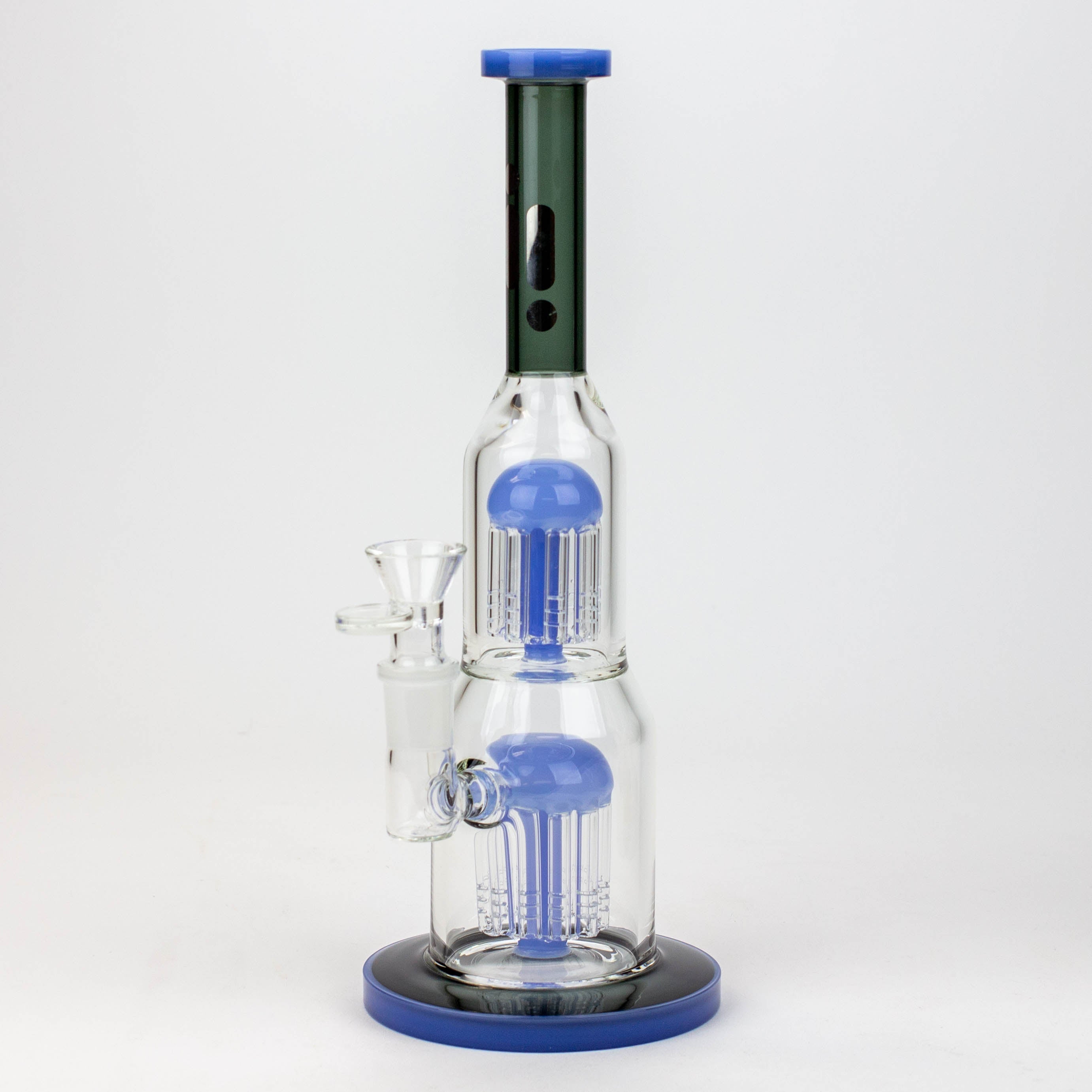 12” Infyniti double percolator glass bubbler