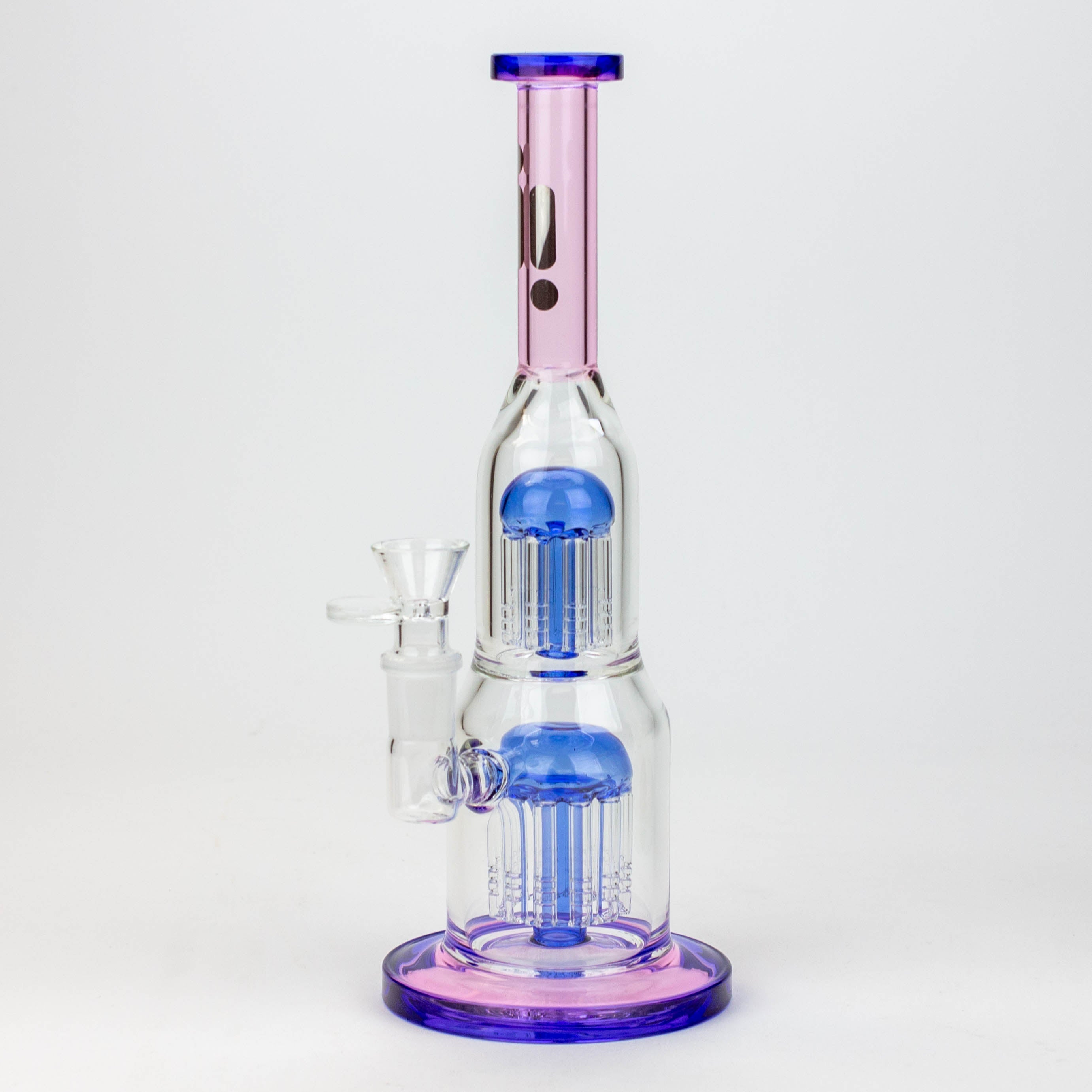 12” Infyniti double percolator glass bubbler