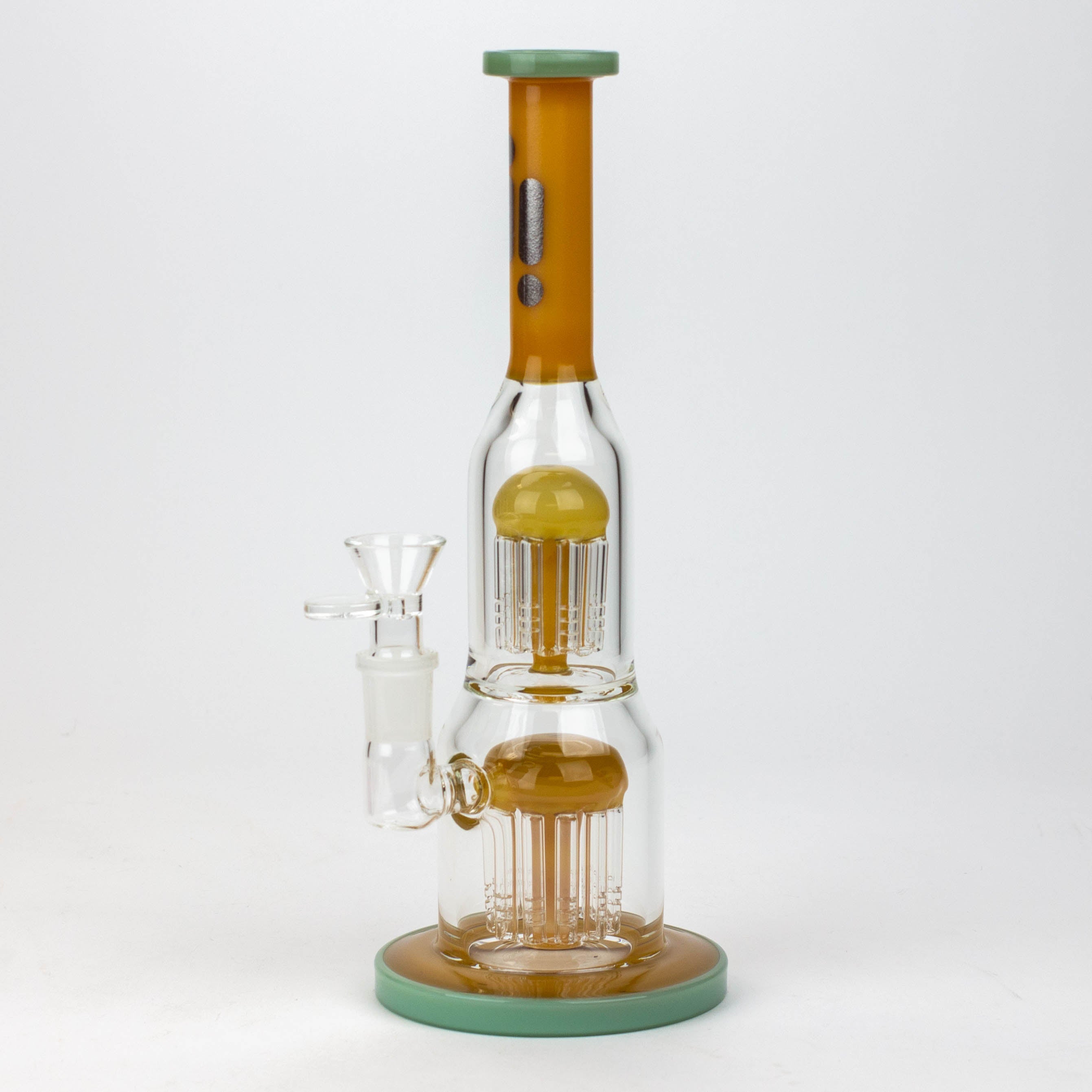 12” Infyniti double percolator glass bubbler