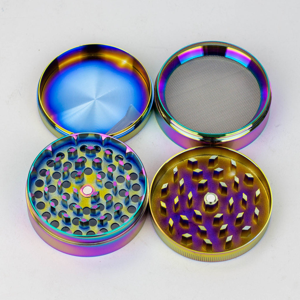 GENIE 4 parts 63 mm Leaf rainbow metal grinder Box of 6