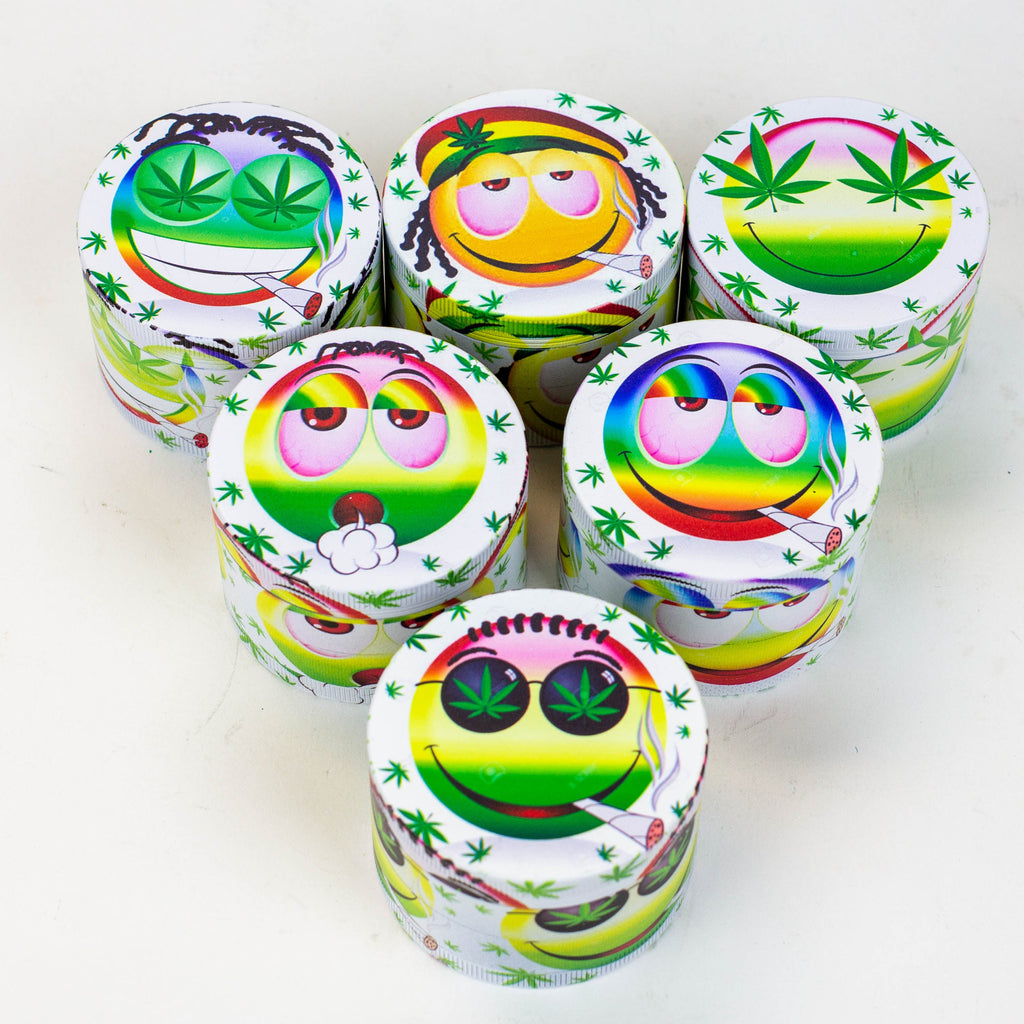 GENIE 4 parts 63 mm Emoji Metal grinder Box of 6