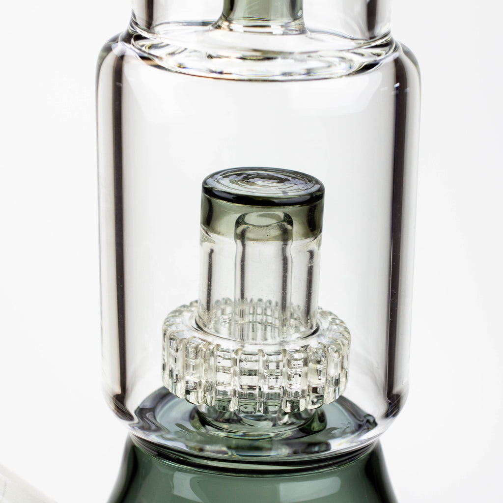 15" Infyniti showerhead percolator with splash guard glass bong