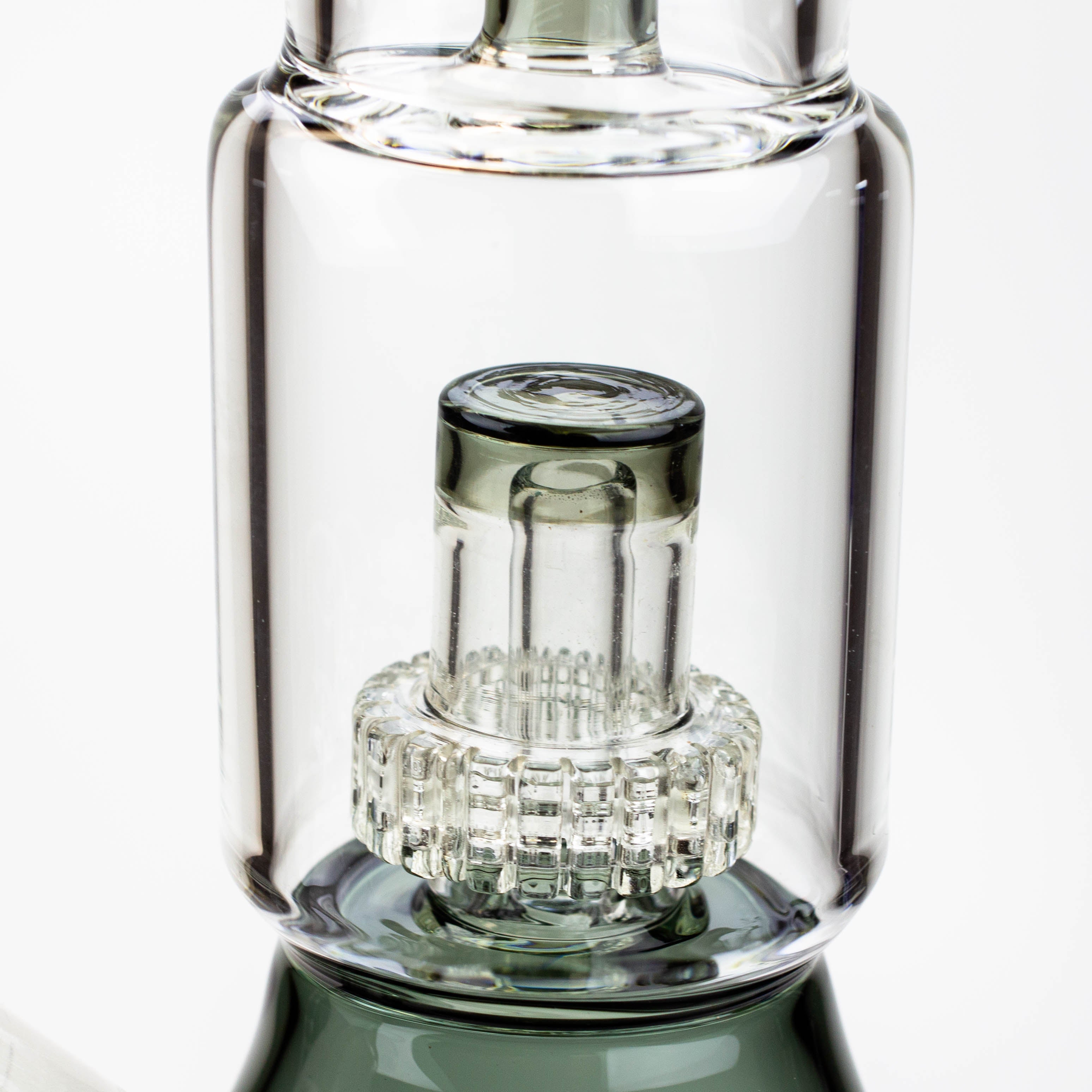 15" Infyniti showerhead percolator with splash guard glass bong