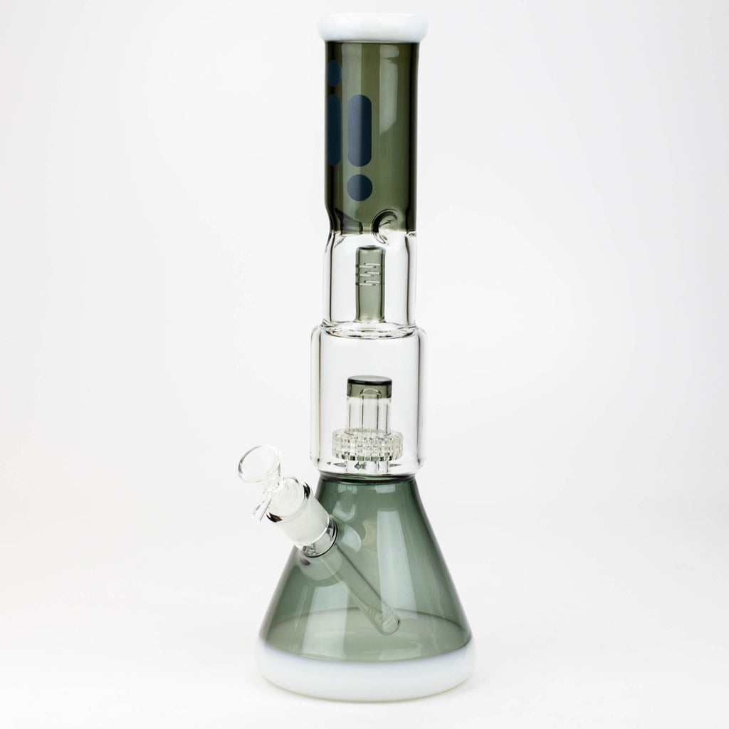 15" Infyniti showerhead percolator with splash guard glass bong