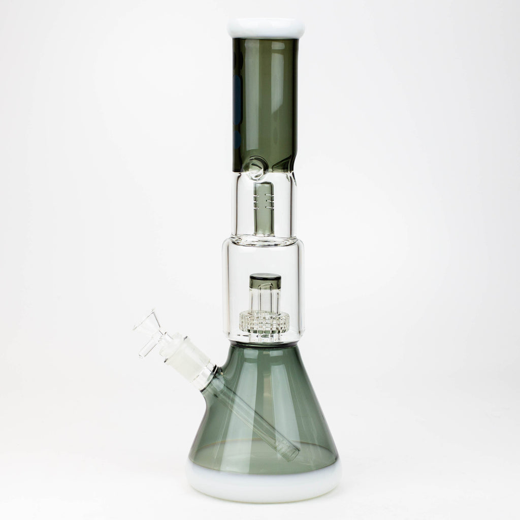 15" Infyniti showerhead percolator with splash guard glass bong