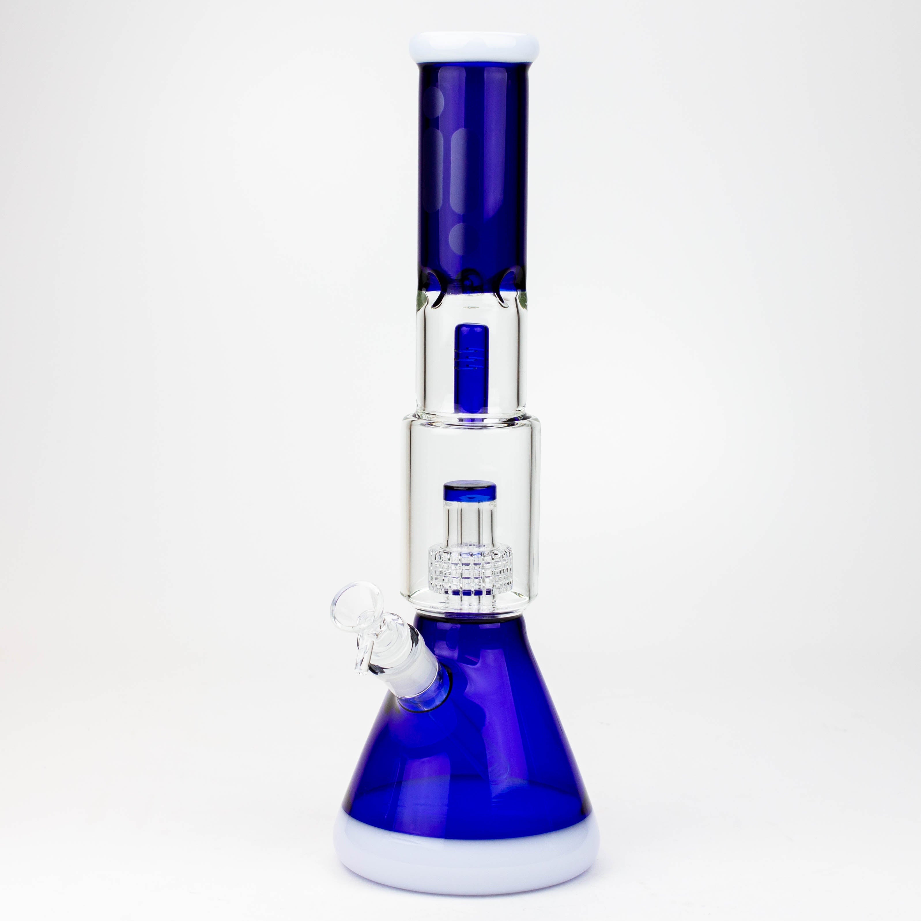 15" Infyniti showerhead percolator with splash guard glass bong