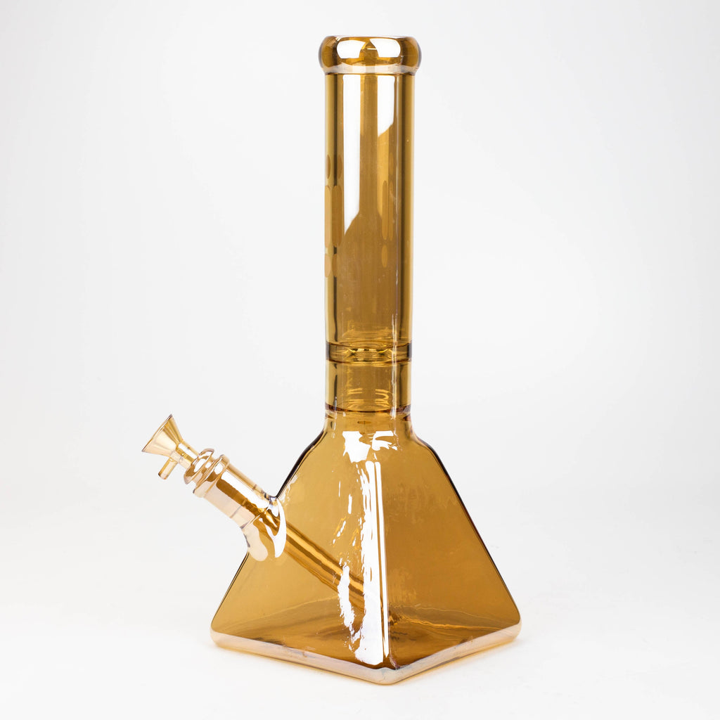 13" Infyniti 7 mm electroplated glass pyramid base bong