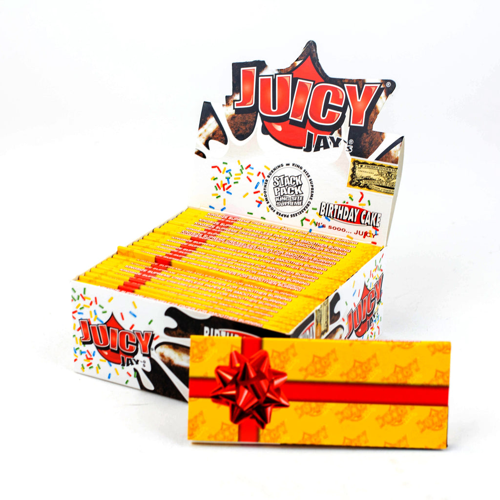 Juicy Jay's Birthday Cake King size Supreme Stack Pack rolling paper Box of 24