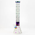 17.5"  Luxury Pattern 7 mm frosted glass beaker bong